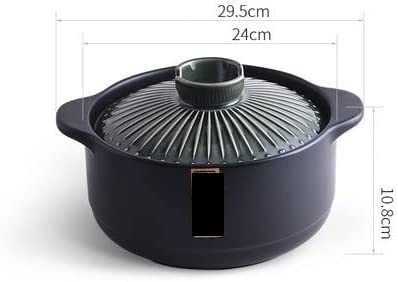 Ceramic Clay Pot for Gas Stove - 3L Casserole Soup Pot, Stew Pot, Rice Cooker for Home Kitchen | Perfect for Soups, Stews, Slow Cooking & Serving Dishes (Color: C)