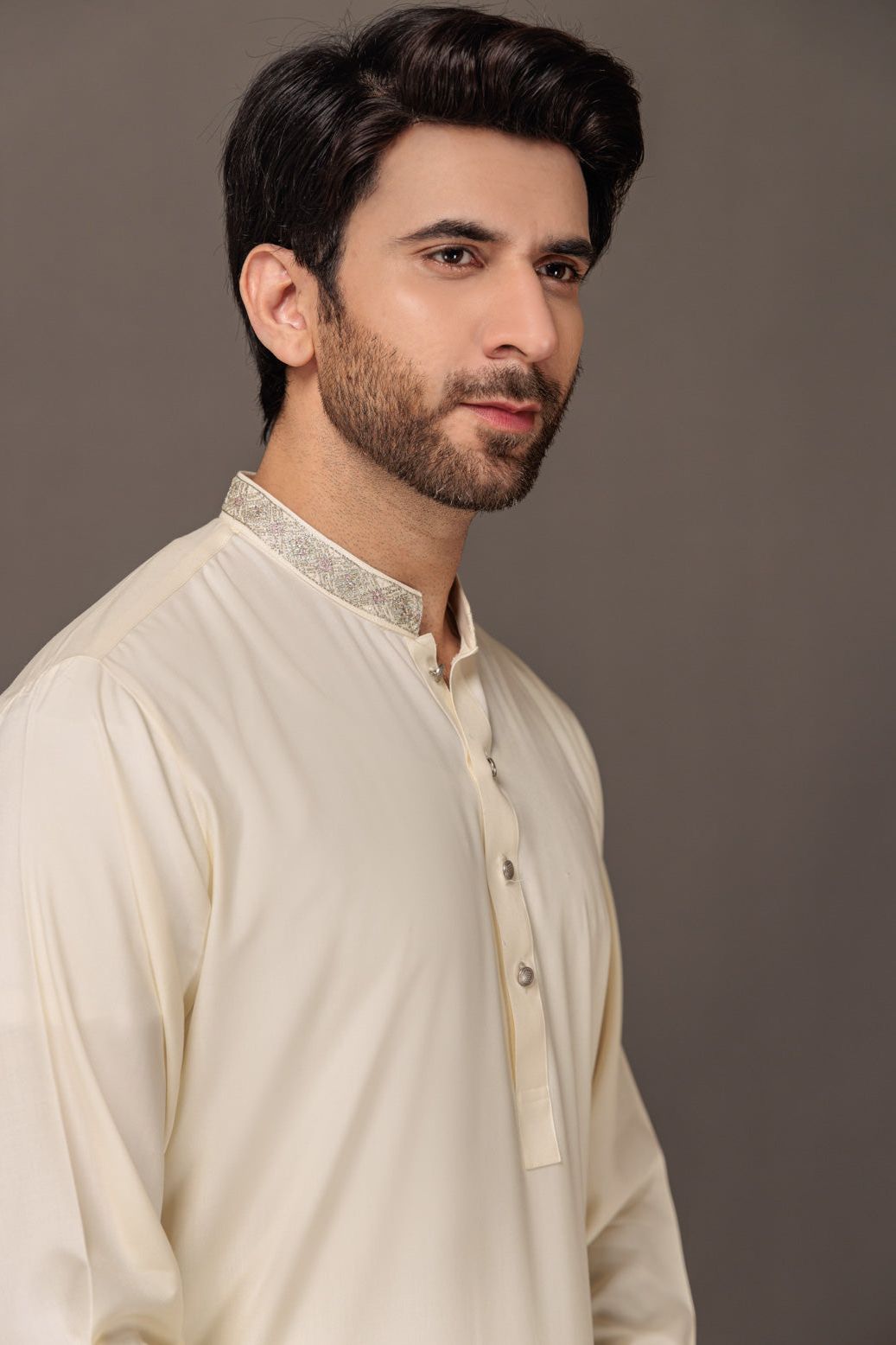 Stylish Blended Cream Kurta Shalwar Set - Traditional Pakistani Outfit for Women | Perfect for Eid, Weddings & Special Occasions