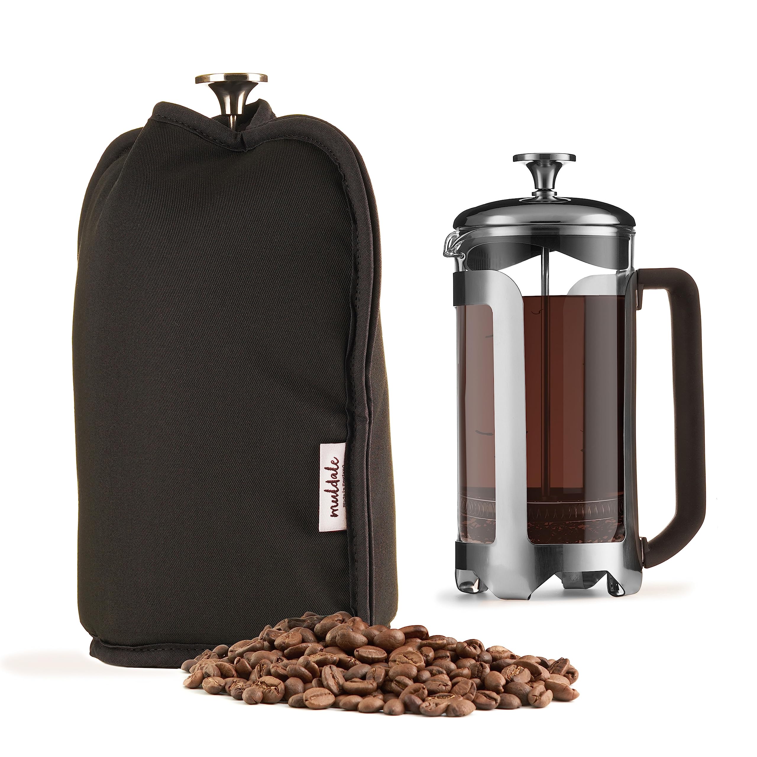 **Insulated French Press Cover - Black Coffee Press Warmer Sleeve for 6-Cup Cafetiere | Keep Coffee Hot Longer | Perfect for Home, Office & Camping**