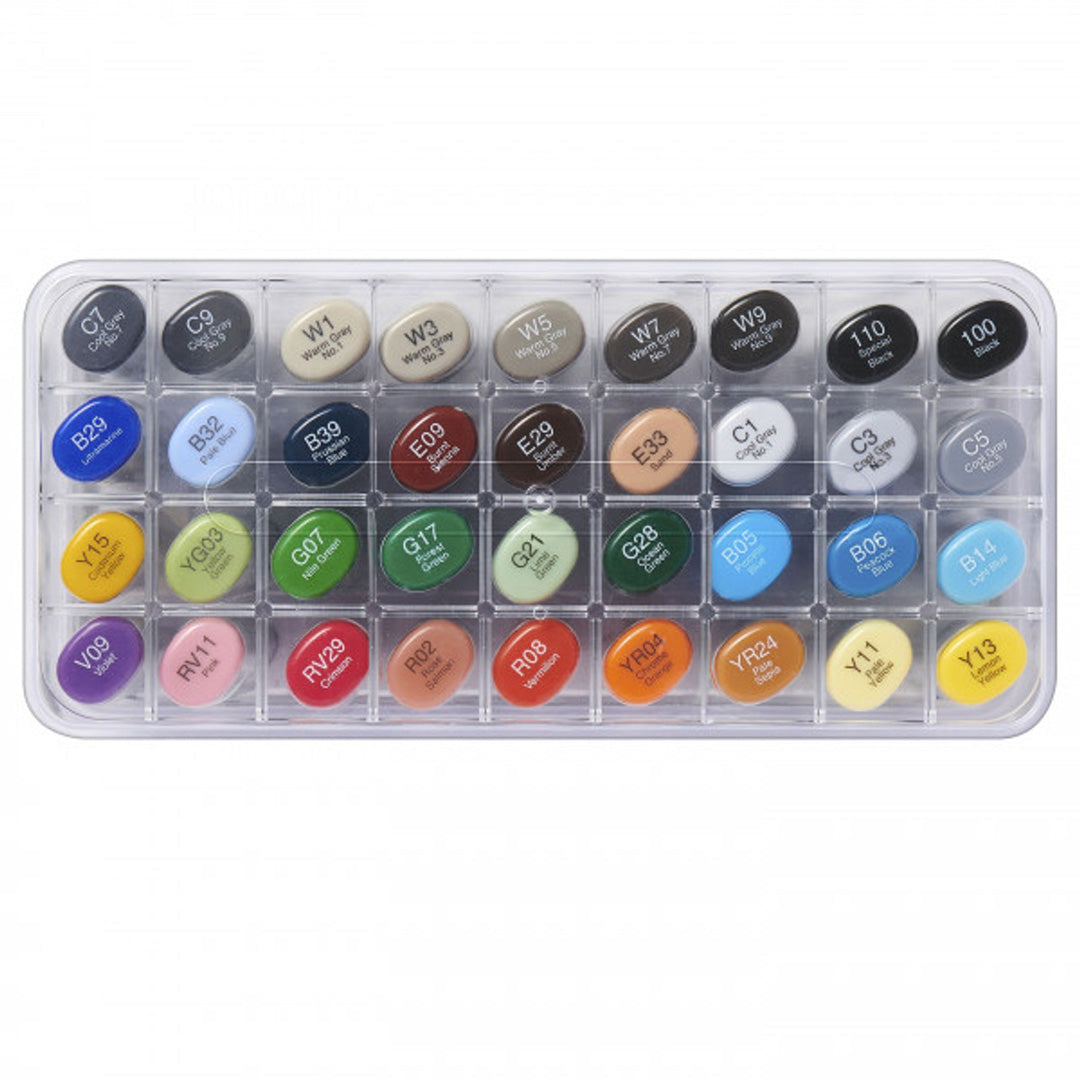 Premium Copic Sketch Marker Set of 36 - Alcohol-Based Art Markers for Professional Artists & Illustrators - Perfect for Sketching, Manga, Comic Art & Graphic Design
