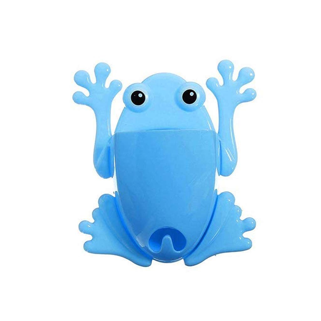 NA SHYPJ Cute Cartoon Animal Toothbrush Holder - Wall Mounted Suction Cup Bathroom Organizer for Kids (Blue) | Perfect for Children's Bathroom Decor & Toothbrush Storage