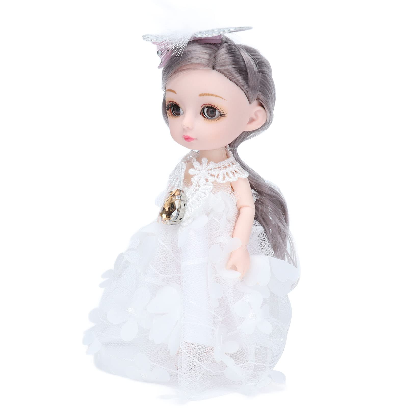 Zerodis 6.7 Inch Poseable Baby Doll Toy with Movable Joints, Beautiful Dressed Girl Doll Includes Clothes & Shoes - Perfect Gift for Kids Birthday, Christmas & Pretend Play
