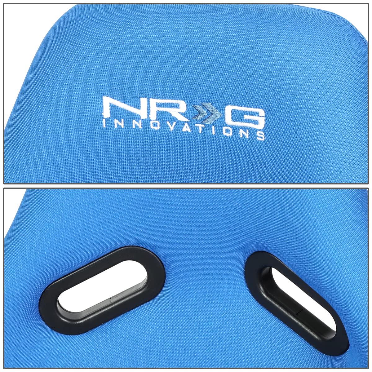 NRG Innovations NRG-FRP-300BL Fiberglass Fixed Back Racing Seat - Blue Bucket Seat with 4-Point Harness Compatibility | Perfect for Drifting, Track Racing & Performance Cars
