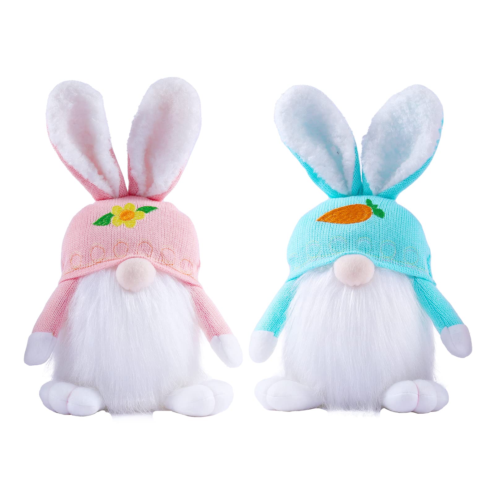 Handmade Faceless Bunny Plush Doll with Rabbit Ears - Easter Decorations Set for Boys & Girls, Home Decor, Easter Gifts (Lighting Models Included) - Perfect for Easter Basket Stuffers, Spring Home Decor, and Kids' Room Decorations