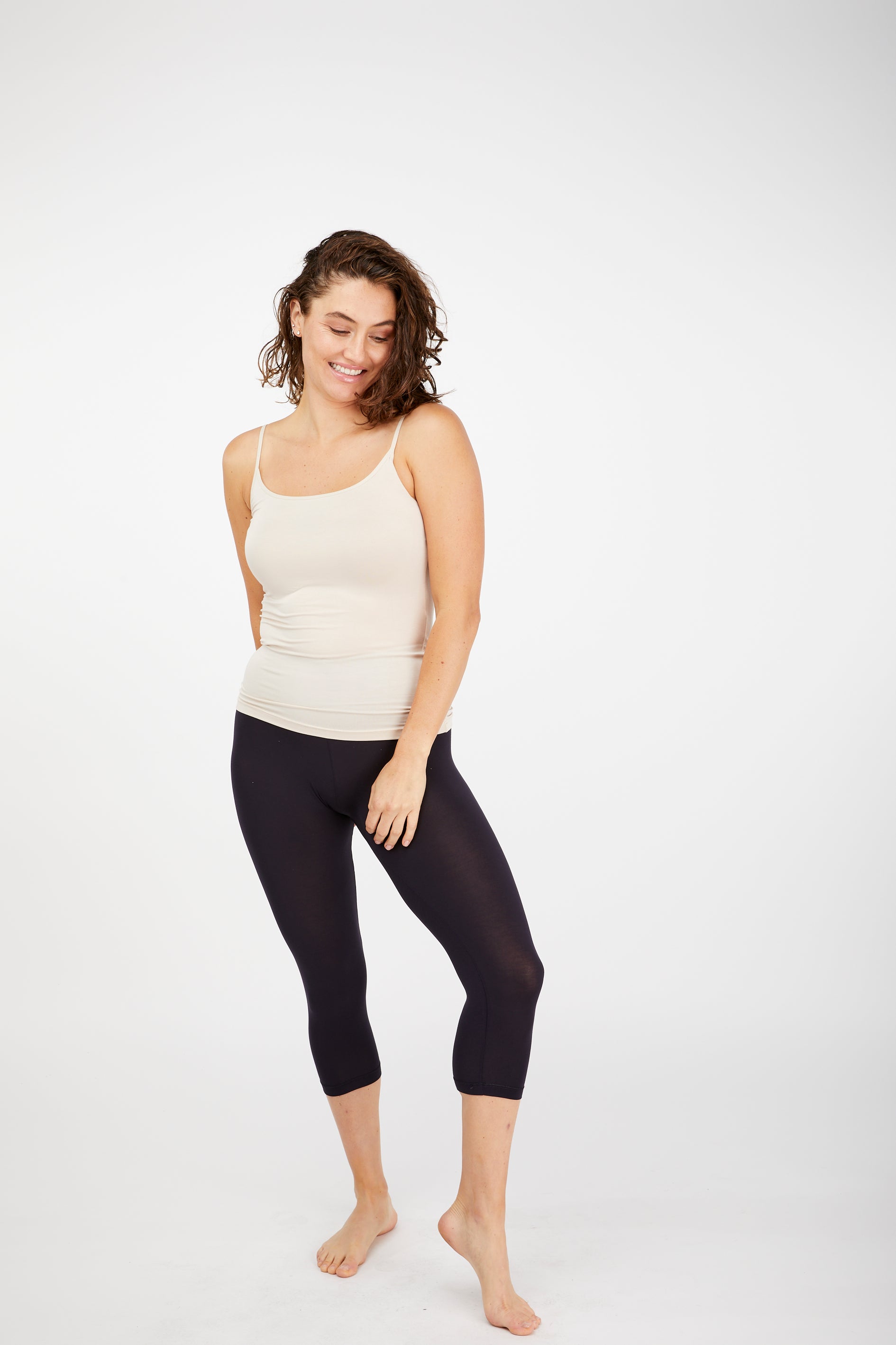 Tani Micromodal Shoestring Singlet for Women - Soft & Breathable Camisole Top - Perfect for Yoga, Sleepwear & Layering