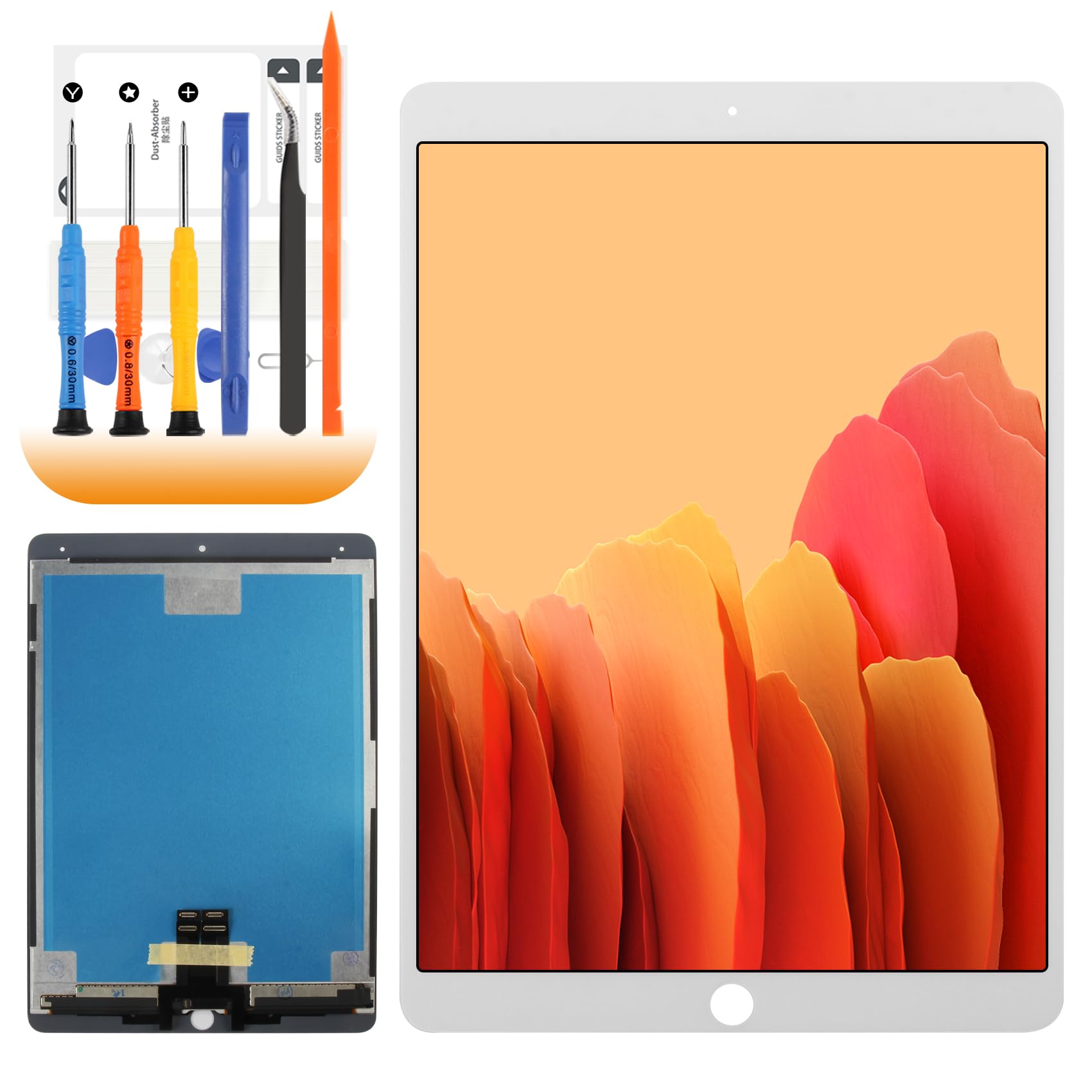 Original iPad Pro 10.5 (2017 Model A1701/A1709) LCD Screen Replacement with Digitizer - White Display Assembly Repair Part for DIY Fix | Perfect for Cracked/Broken Screen Repair at Home or Office