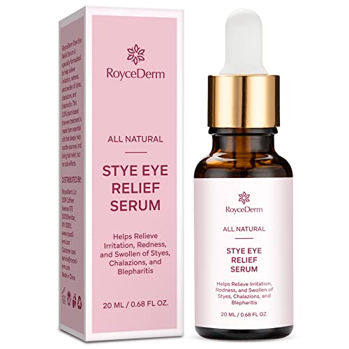 Roycederm Stye Eye Treatment & Chalazion Remover - Fast Relief Serum for Styes, Chalazion & Blepharitis - Soothes Eye Irritation for Home & Travel Use
