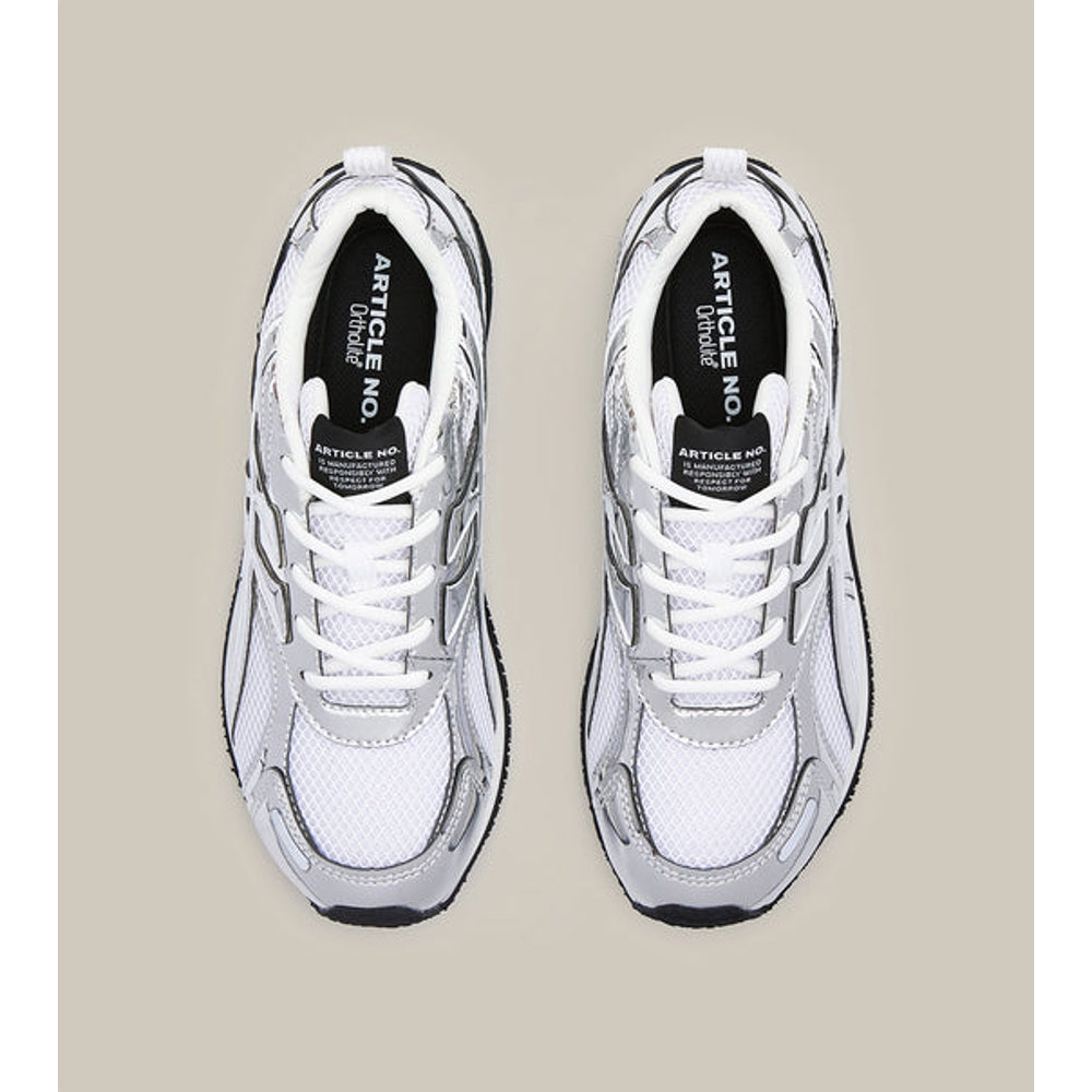 Dune Silver Special Edition Low Top Runner Sneakers - Silver & Black Athletic Shoes for Men & Women | Perfect for Running, Walking & Casual Wear