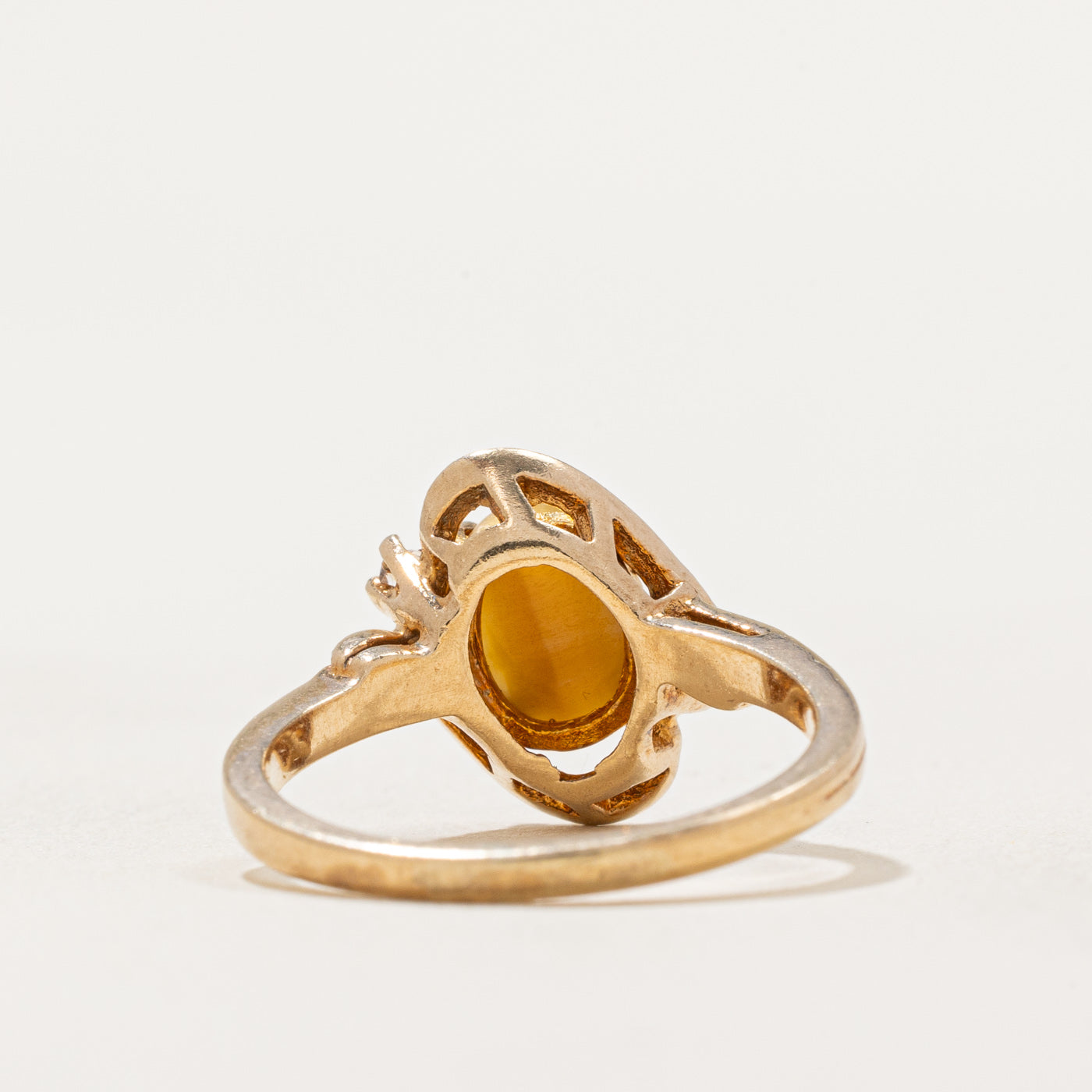 Tiger's Eye & Synthetic Spinel Ring - 1.00ct Gemstone Jewelry with 0.05ctw Accents - Size 5.5 - Elegant Statement Ring for Women - Perfect for Everyday Wear, Office & Special Occasions