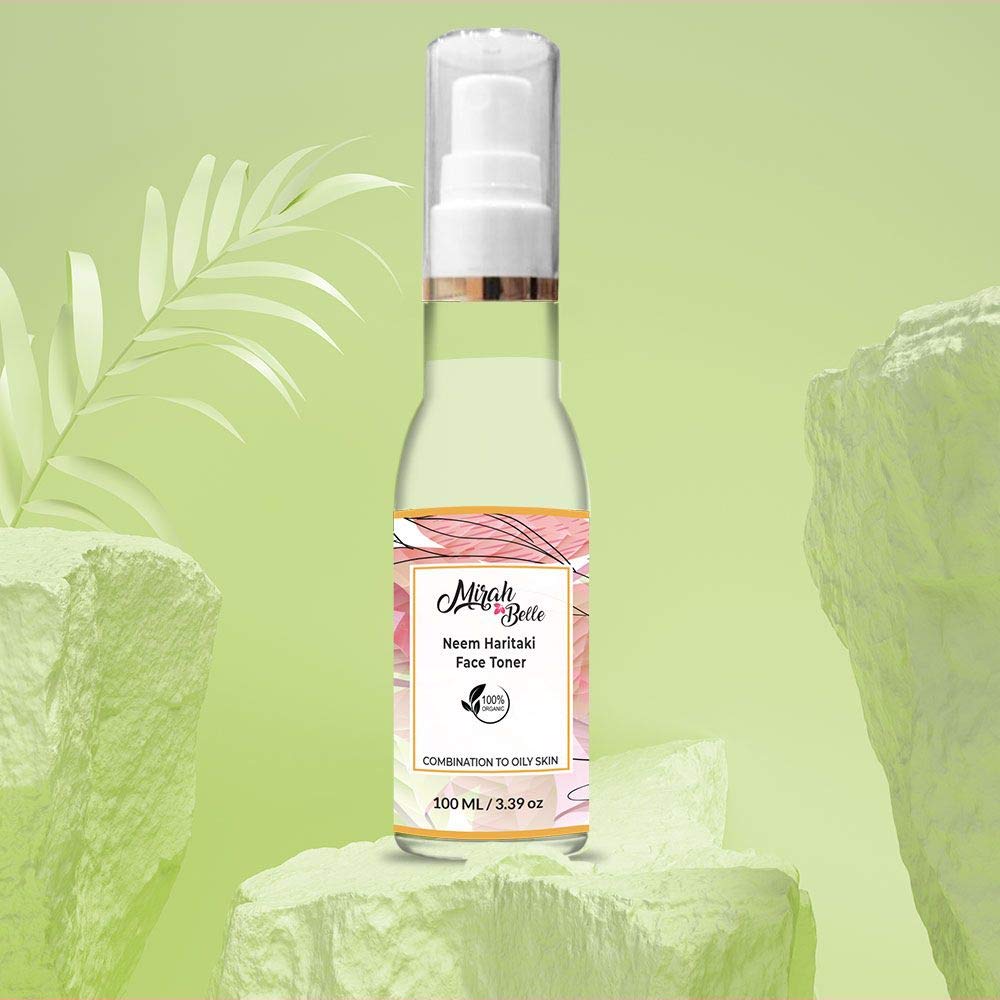 Mirah Belle Neem Anti Acne Natural Face Toner - Sulfate & Paraben Free - 100ml - Buy 2 Get 10 Free Face Masks - For Oily & Acne-Prone Skin - Daily Skincare Routine & Post-Workout Refreshment