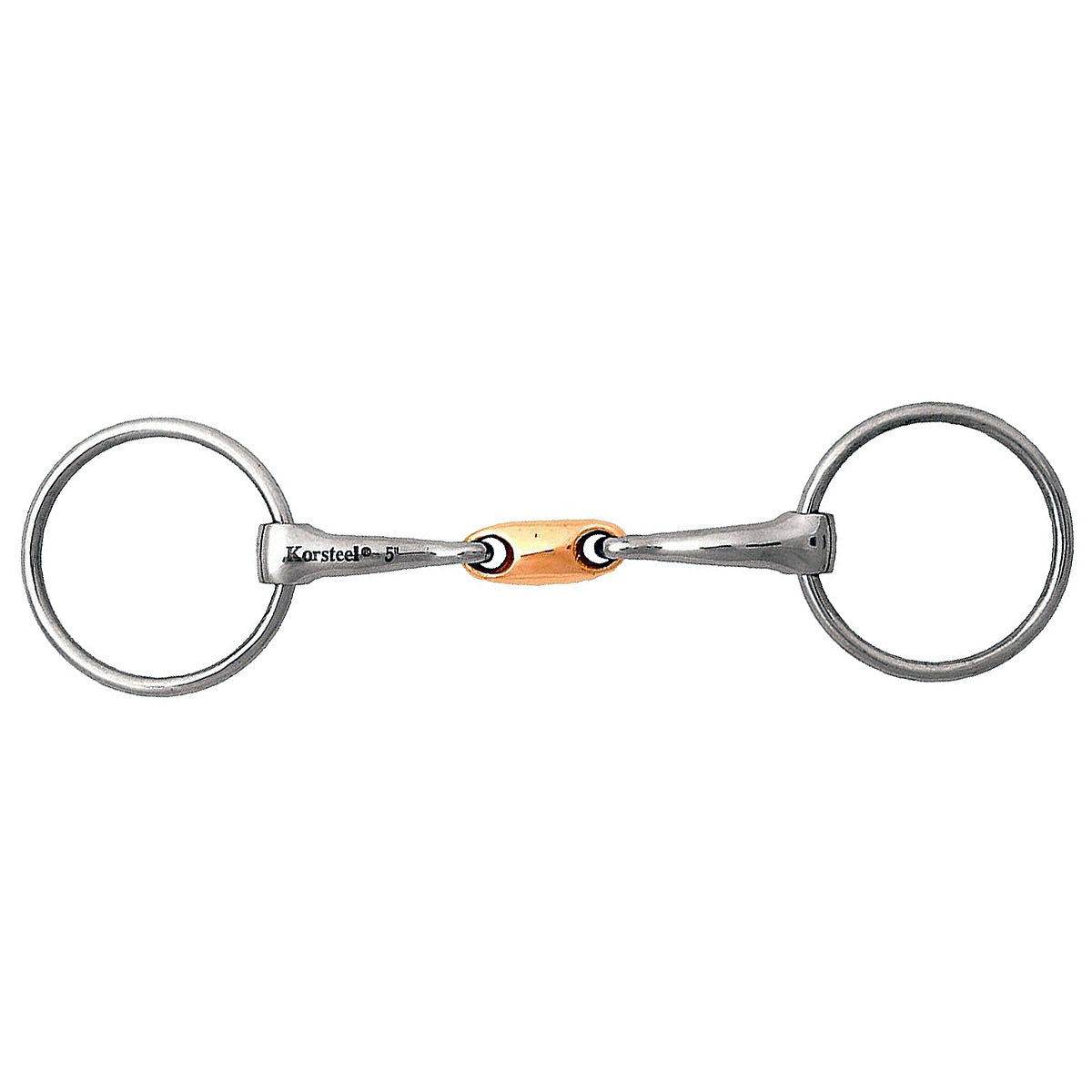 JP Korsteel Stainless Steel Copper Oval Link Loose Ring Snaffle Bit - Durable Horse Training Bit for Dressage, Jumping & Trail Riding