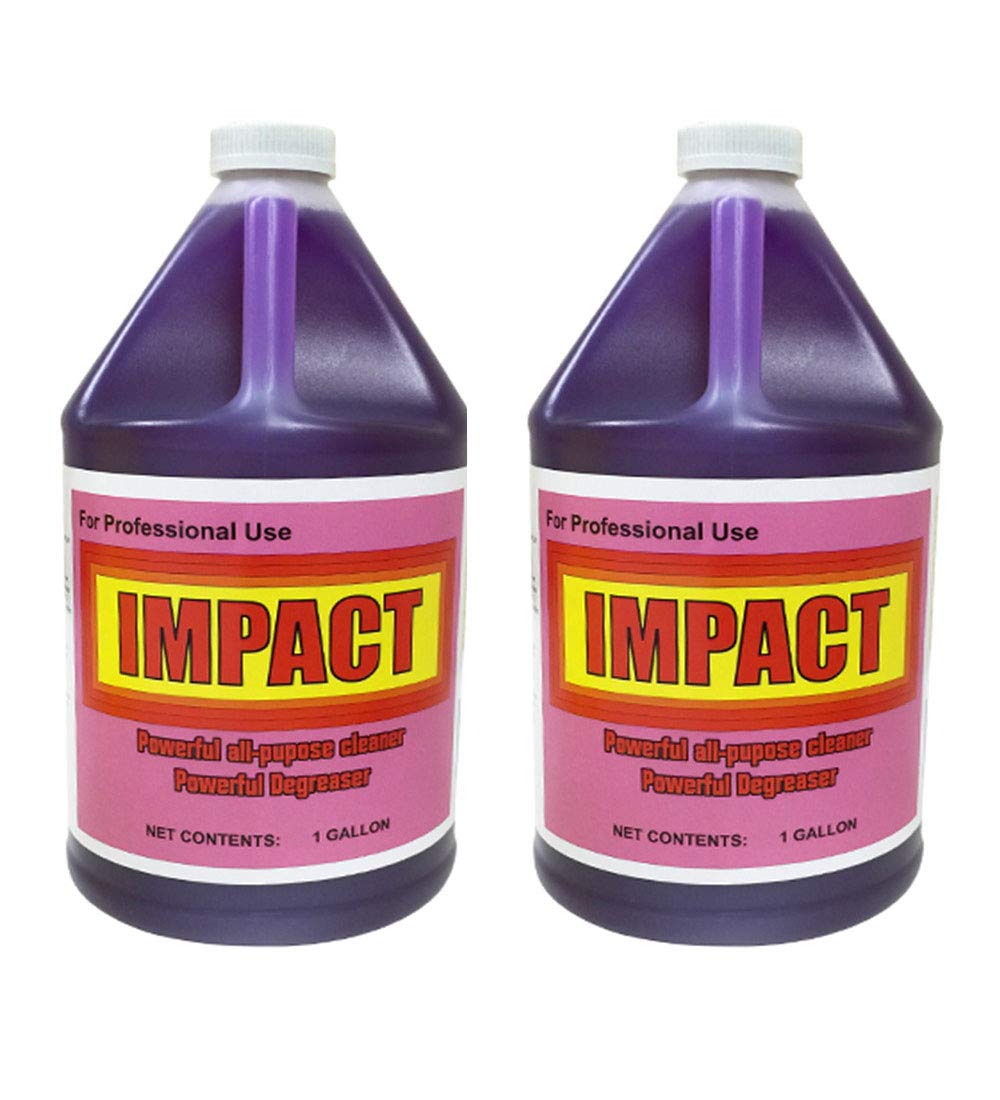 Impact Degreaser All Purpose Cleaner - 1 Gallon (Set of 2) | Heavy-Duty Industrial & Household Cleaner for Kitchen, Garage, Workshop & Auto Detailing