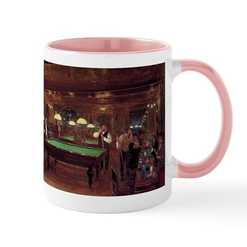White/Pink Inside - Billiards Art Mugs