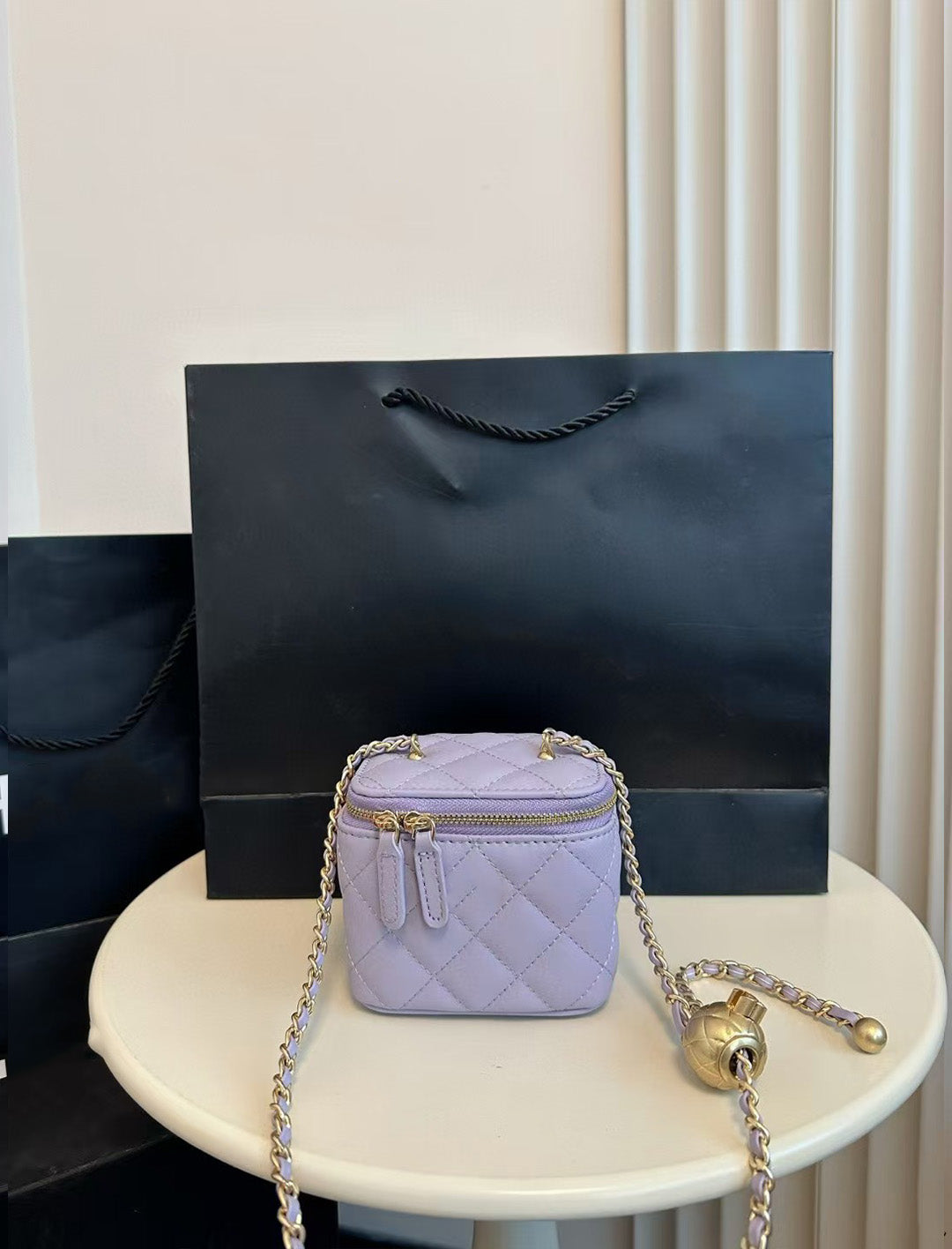 Mini Gold Ball Chain Box Bag - Elegant Crossbody Clutch for Women, Perfect for Parties, Weddings & Evening Events