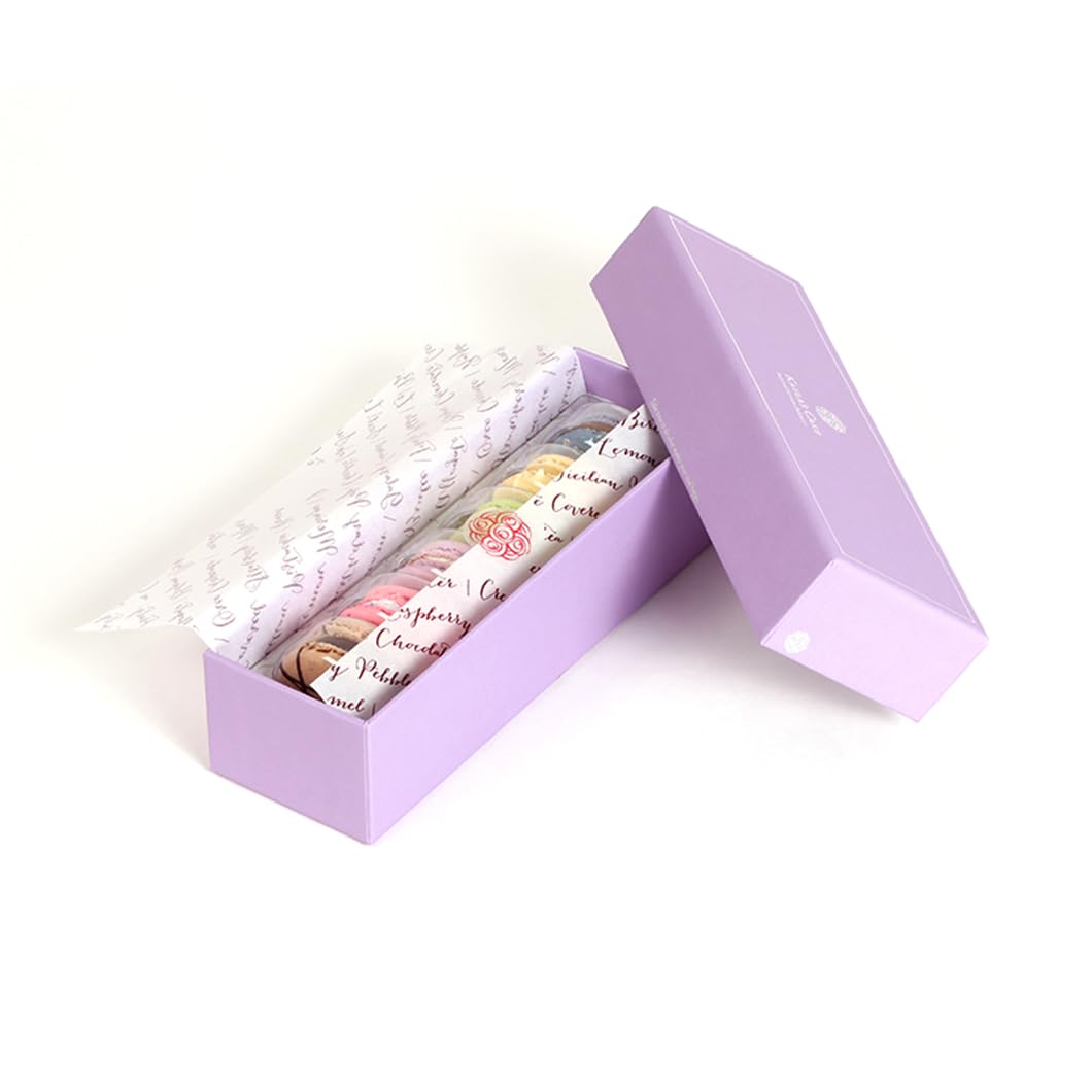 Premium French Macarons Gift Box - 6 Signature Flavors (Pack of 10) | Gourmet Chocolate Cookies & Desserts | Birthday, Holiday, Thank You Gift Baskets & Care Packages | Perfect for Parties, Corporate Gifts & Special Occasions