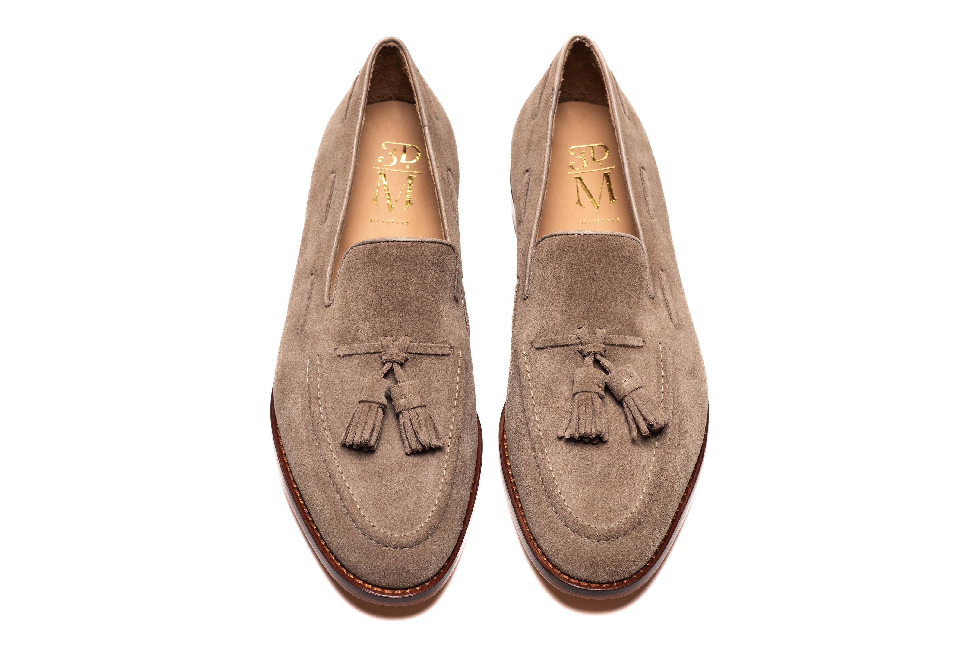 Women's Taupe Suede Tassel Loafers - Comfortable Slip-On Shoes for Work, Office & Casual Outfits | Perfect for Business Professional, Travel & Everyday Wear