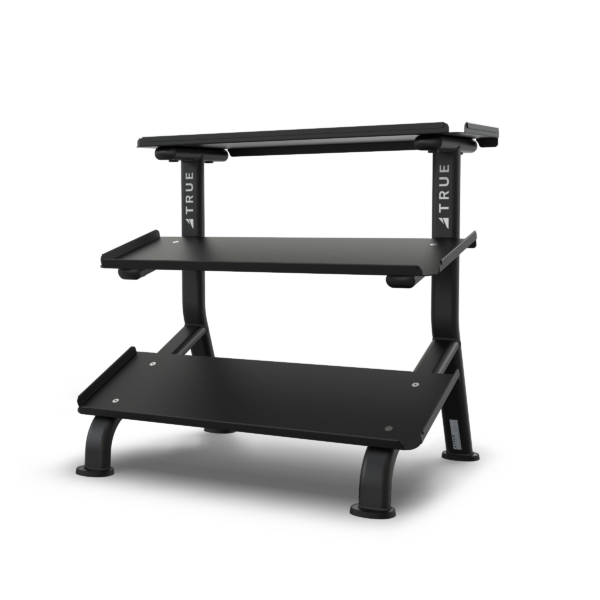 True FS 24 3-Tier Flat Tray Dumbbell Rack - Heavy Duty Gym Equipment for Weight Storage & Organization | Perfect for Home Gym, Commercial Fitness Centers & CrossFit Workouts