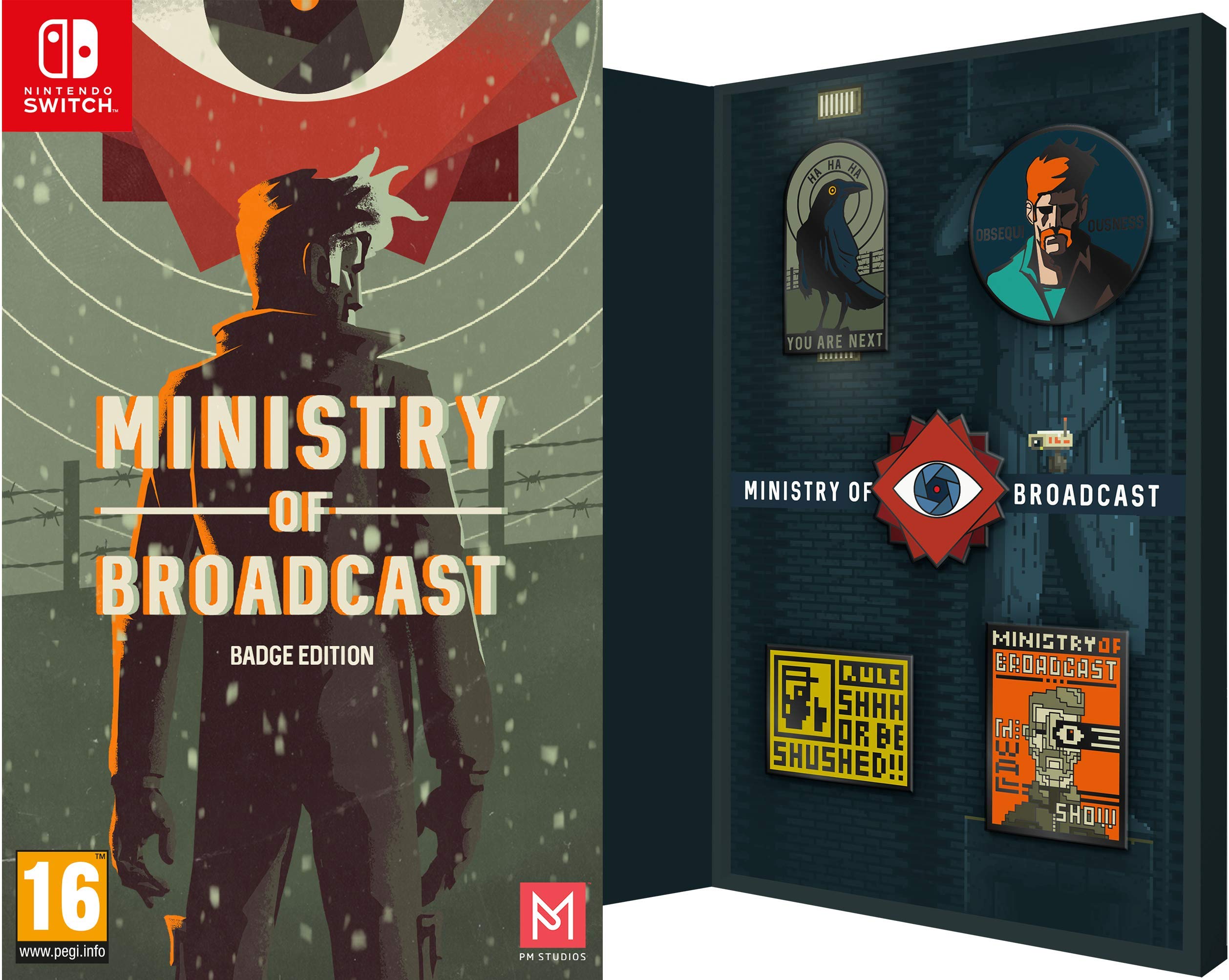 Hitcents Ministry of Broadcast - Collector's Edition for Nintendo Switch | Limited Edition Badge Set | Perfect for Gaming Collectors & Story-Driven Adventure Fans