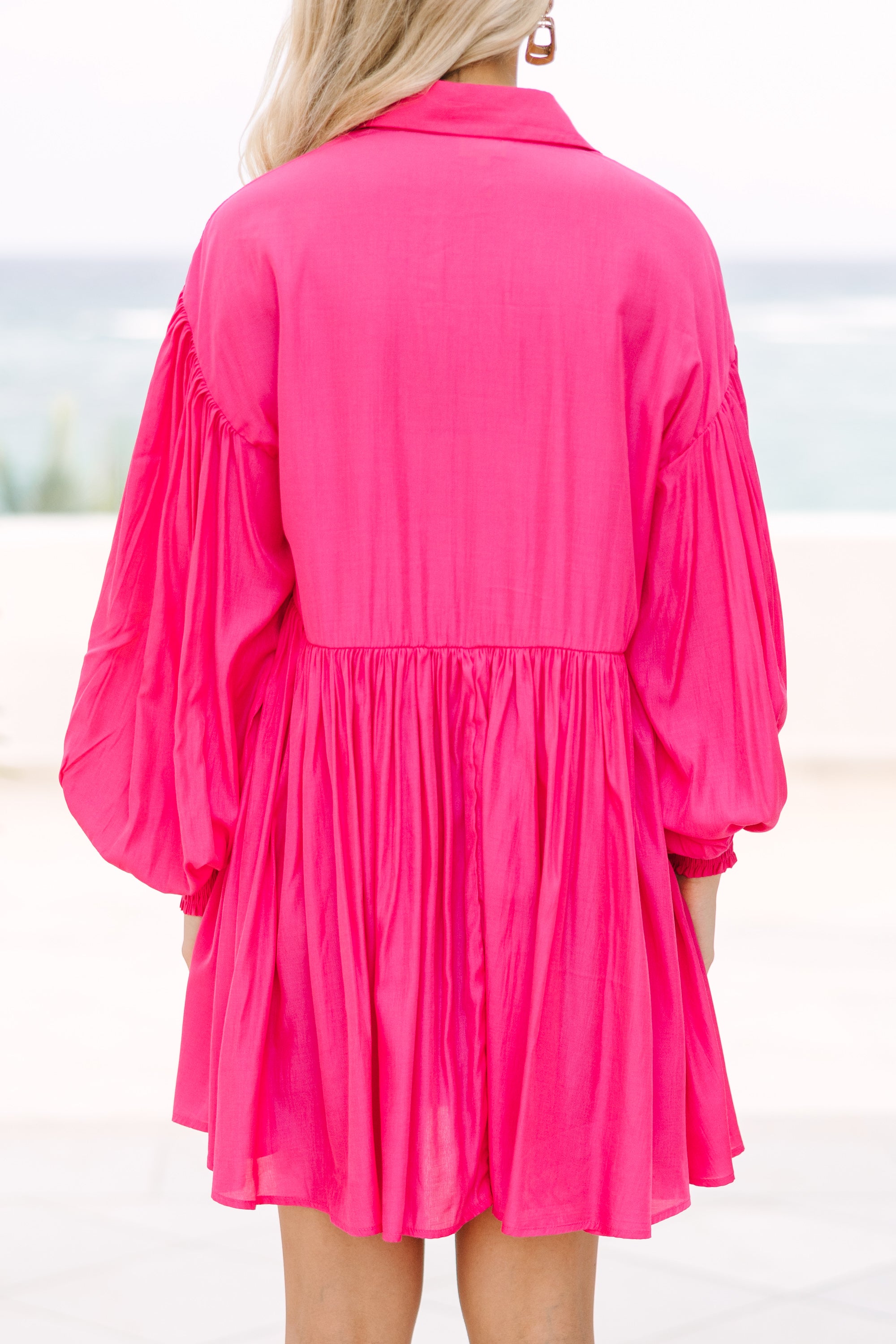All I See Is You Pink Dress - Women's Elegant Floral Summer Dress for Casual Outings & Date Nights