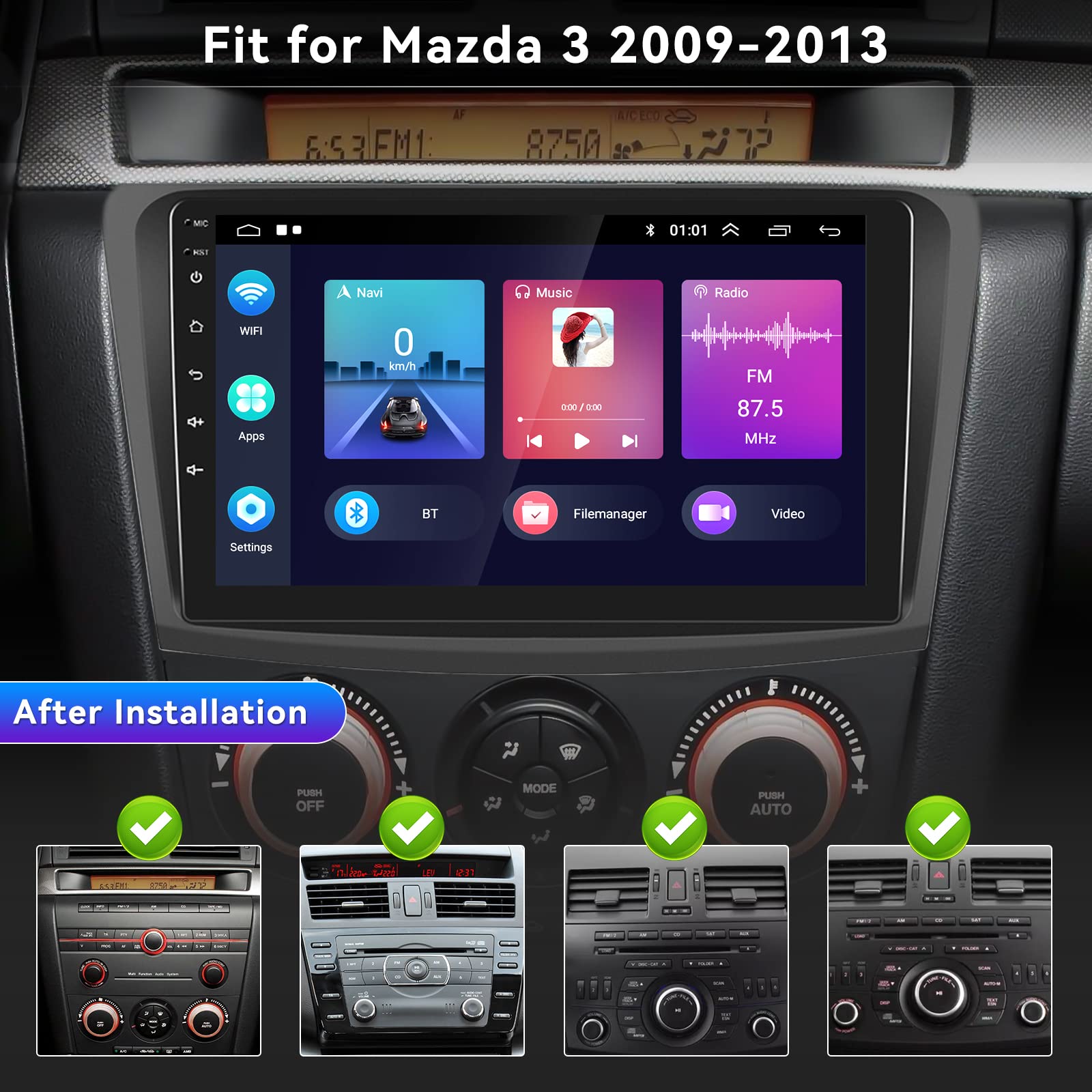 Android 13 Car Stereo for Mazda 3 2009-2013 | 9