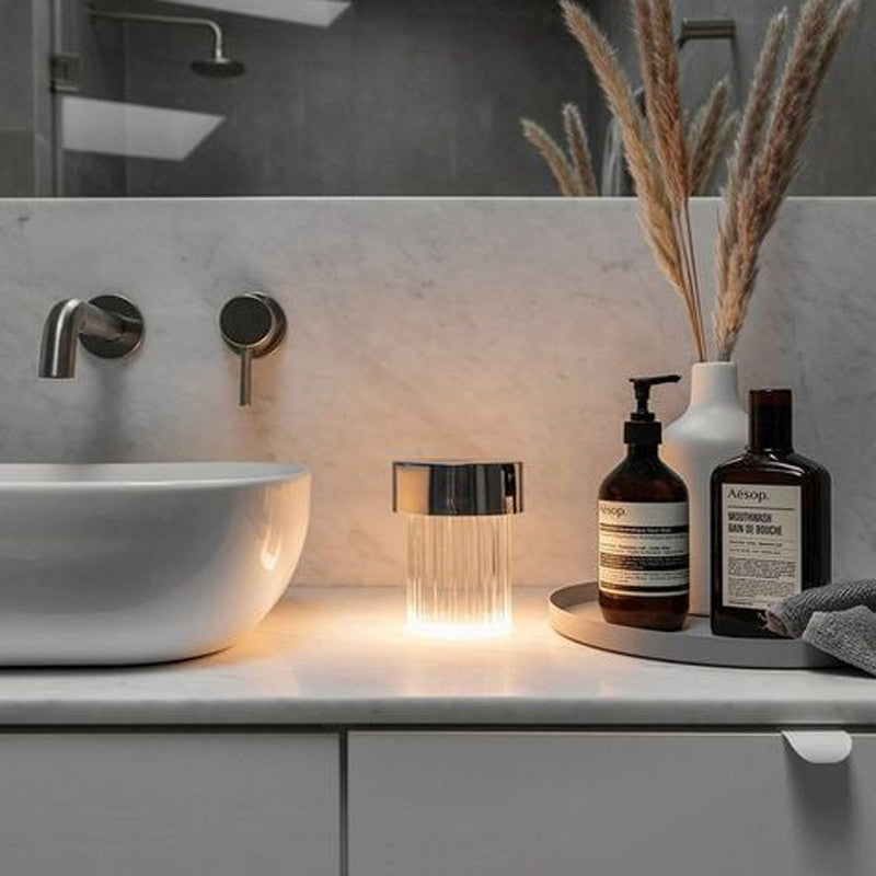 Portable Table Lamp - USB Rechargeable, Adjustable Brightness, Touch Control - Perfect for Bedroom, Office, and Travel Use