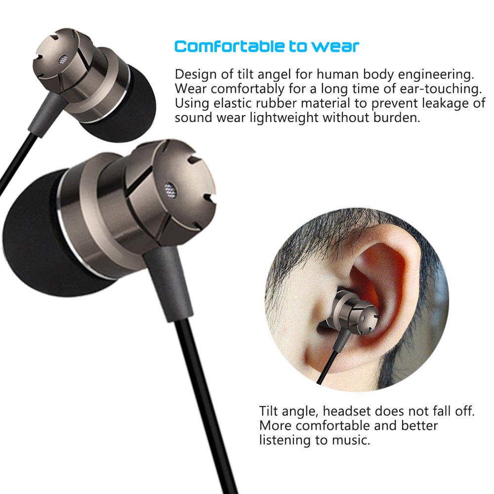 SourceTon 3 Pack Wired Earbuds with Microphone & Remote - Noise Isolating In-Ear Headphones, Stereo Sound Tangle-Free Design for iPhone, Android, Laptop, Gaming (3.5mm Jack) - Perfect for Commuting, Workouts & Travel