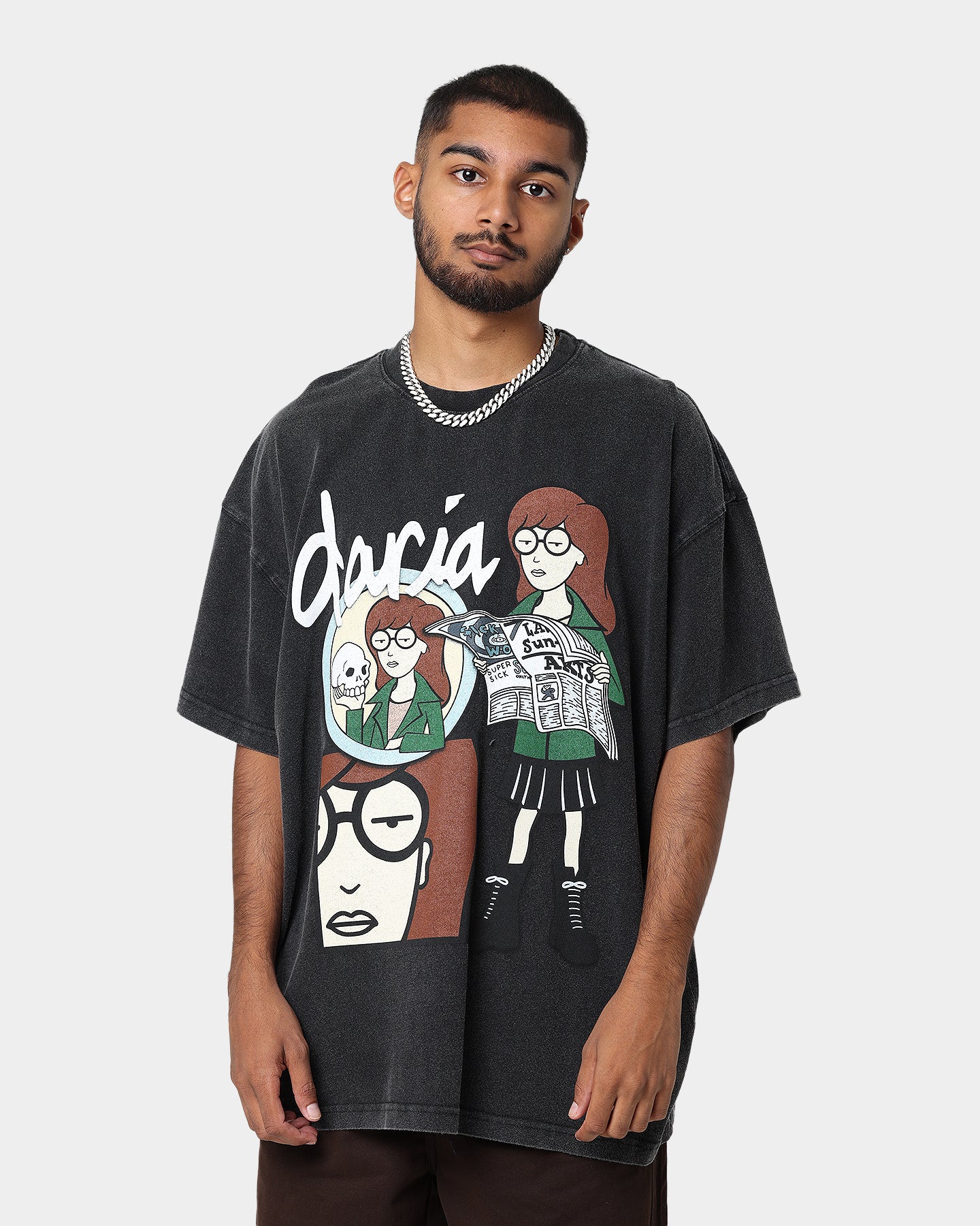 Premium Vintage Black T-Shirt by American Thrift X Daria Daria - Retro Style Cotton Tee for Men & Women - Perfect for Casual Wear, Street Style & Vintage Fashion
