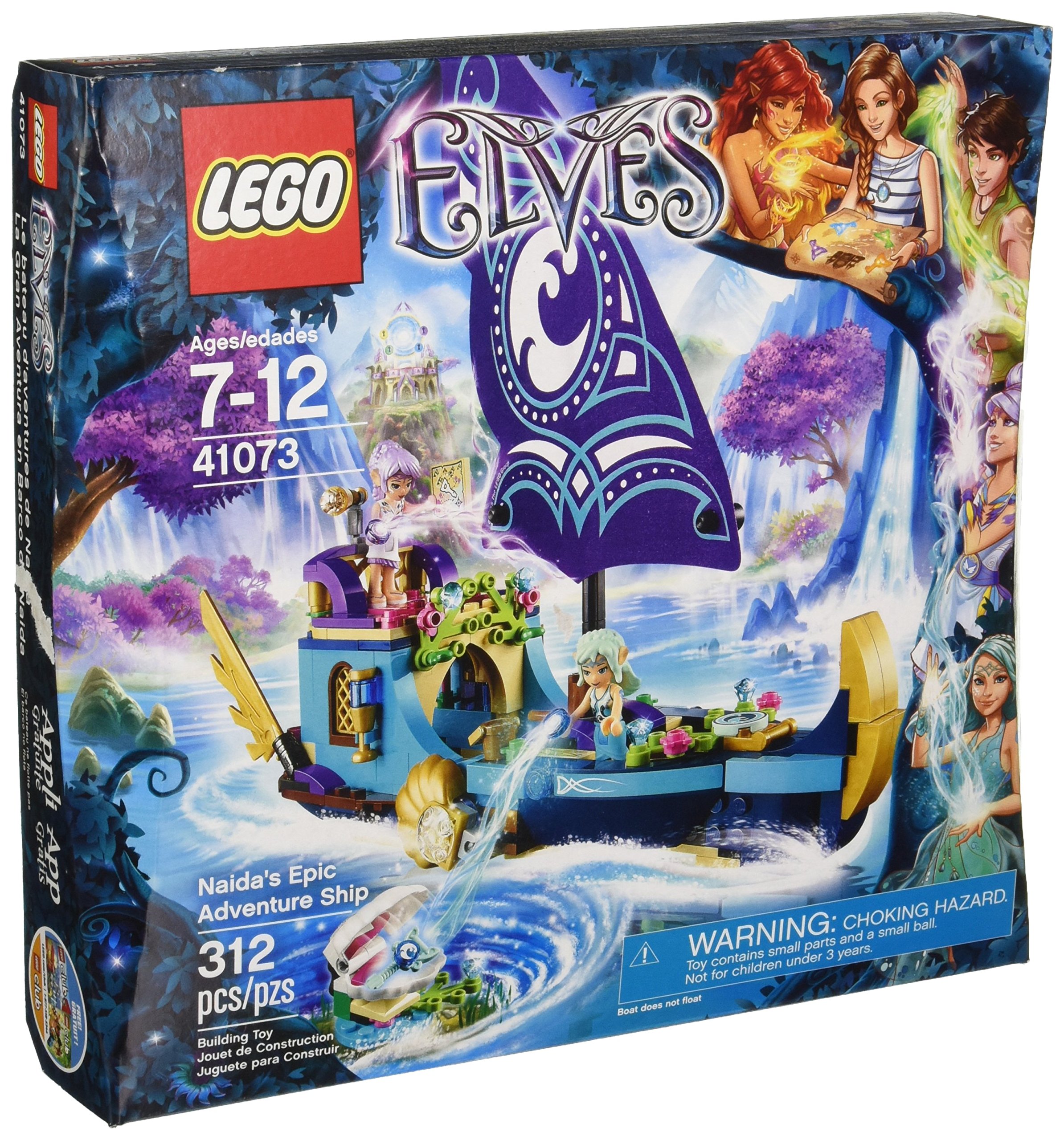 LEGO Elves Naida's Epic Adventure Ship 41073 - Fantasy Building Blocks Set for Kids, Creative Play & Collectible Toy - Perfect for Birthday Gifts & Imaginative Storytelling