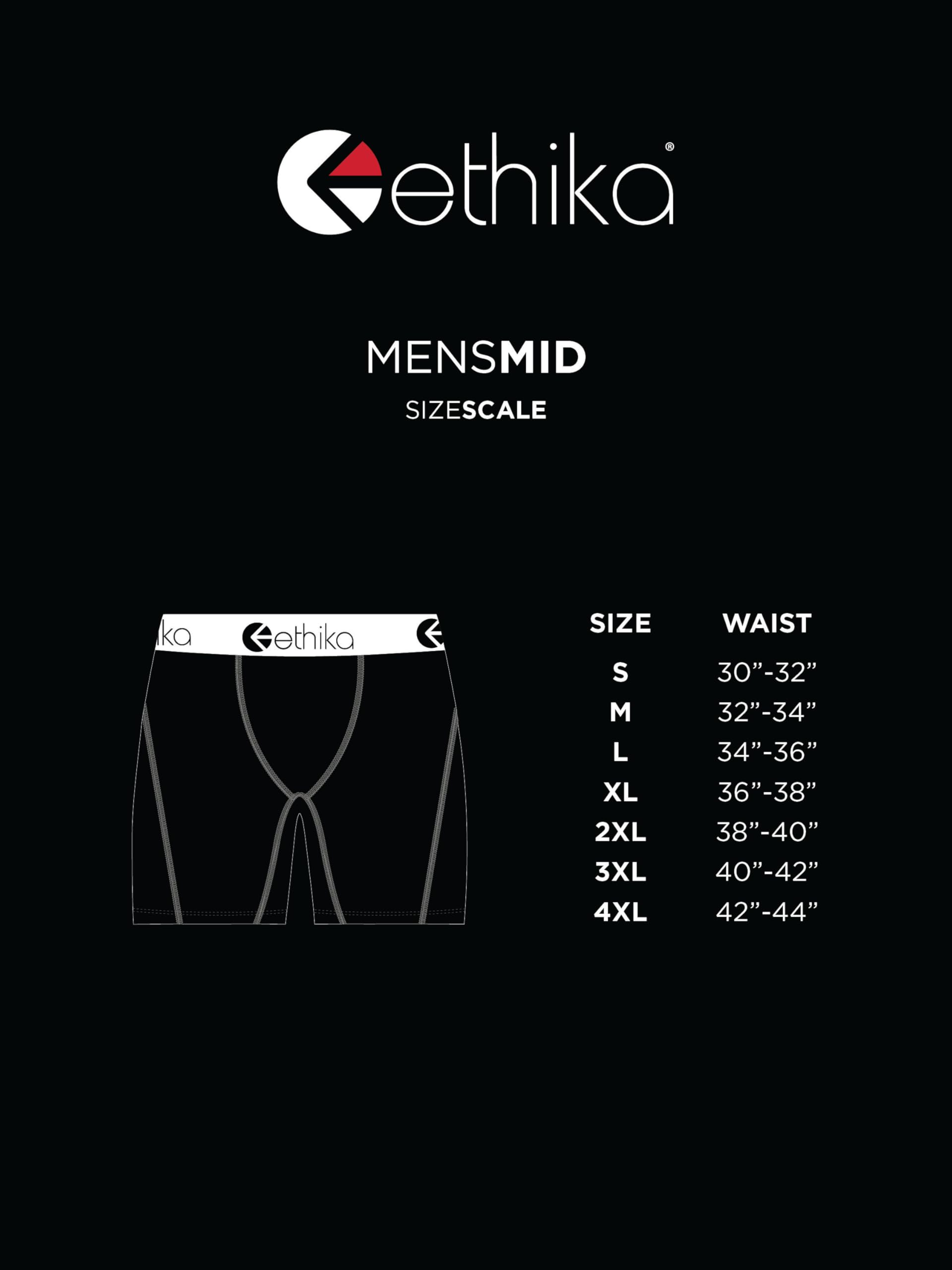 Ethika Men's MID Boxer Brief - Soft Breathable Underwear for All-Day Comfort | Island Time Print | Perfect for Workout, Travel & Daily Wear