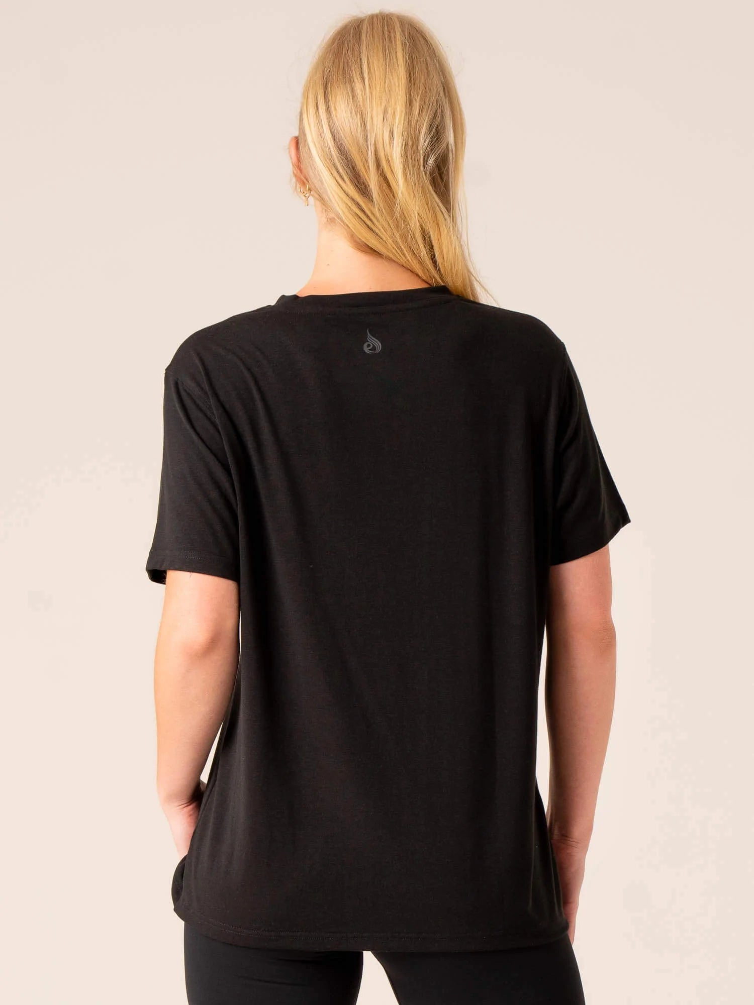 Off Side Longline T-Shirt for Men - Slim Fit Black Tee | Casual Streetwear & Layering Essential
