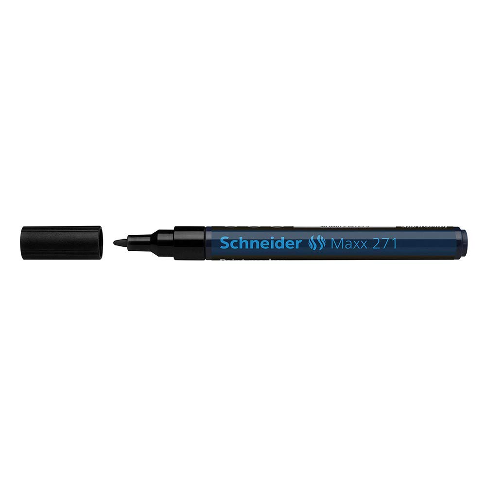 Schneider Paint Marker Pen - Black Ink, Permanent Waterproof Marker for Art, DIY, Crafts & Signage - Perfect for Canvas, Metal, Wood & Glass