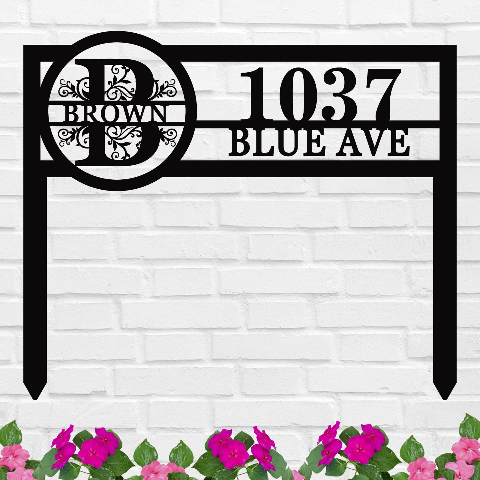 Custom Metal House Numbers with Stakes - Personalized Address Sign for Yard, Garden & Outdoor Decor - Perfect Housewarming Gift for New Homeowners