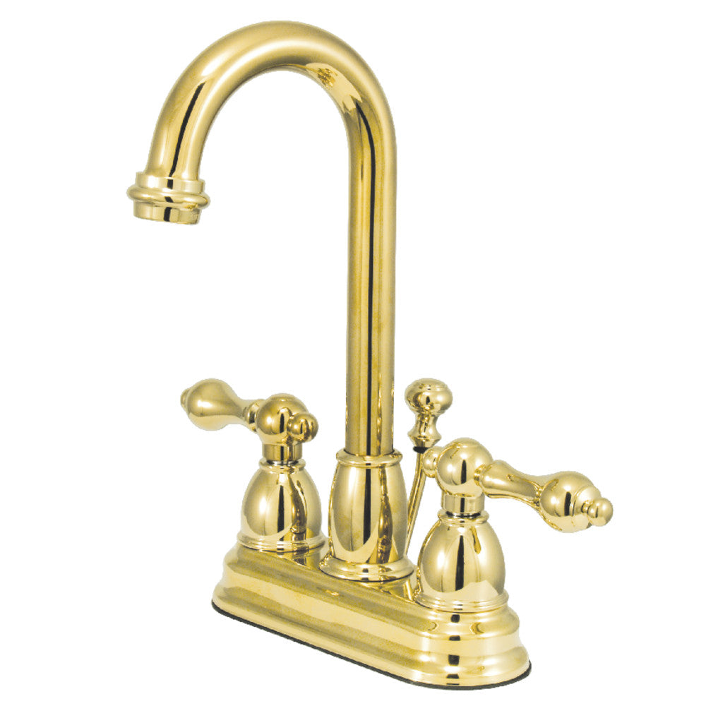 Kingston Brass KB3611AL 4-Inch Centerset Bathroom Faucet - Chrome Finish, Single Handle for Sink Vanity - Perfect for Bathroom Remodel & Home Upgrade