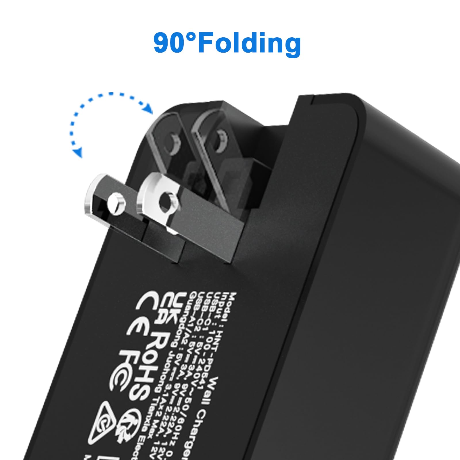 40W 4-Port USB C Wall Charger with PD - Foldable Fast Charging Block for iPhone 15/Samsung/Tablet - Home & Travel Use