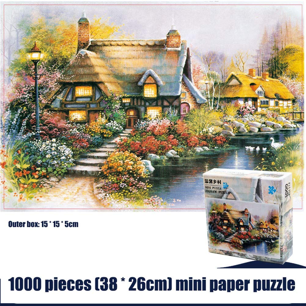 ADJIN 1000-Piece Rectangular Jigsaw Puzzle - Educational DIY Puzzle Toy for Kids & Adults | Brain Teaser Challenge | Home Wall Art Decor | Perfect for Family Game Night & Classroom Activities