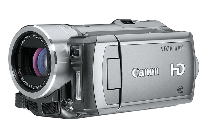 Canon VIXIA HF 100 Full HD Camcorder - 1080p Video Recording, 12x Optical Zoom, SD Card Slot | Perfect for Travel Vlogging, Family Events & Home Movies