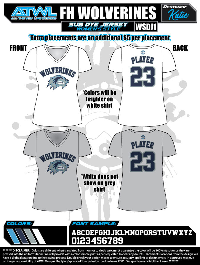Wolverine Women's Sublimated Dye V-Neck T-Shirt - Soft, Breathable & Stylish for Workouts, Casual Wear & Everyday Comfort
