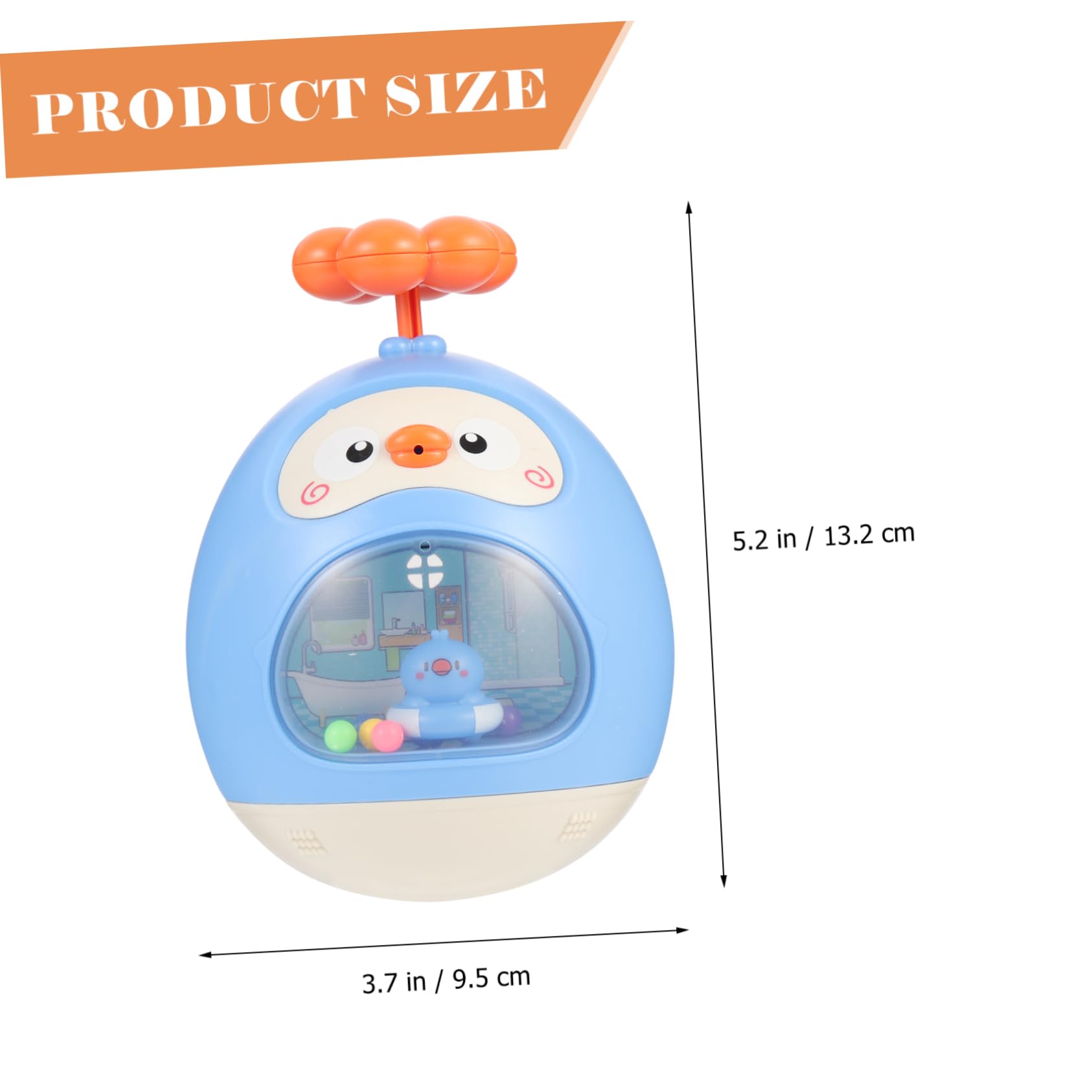 Vaguelly 3-Piece Tumbler Toy Set - Animal Shaped Bath & Beach Water Play Toys for Kids - Sky Blue ABS Plastic - Perfect for Pool, Bathtub & Outdoor Water Play