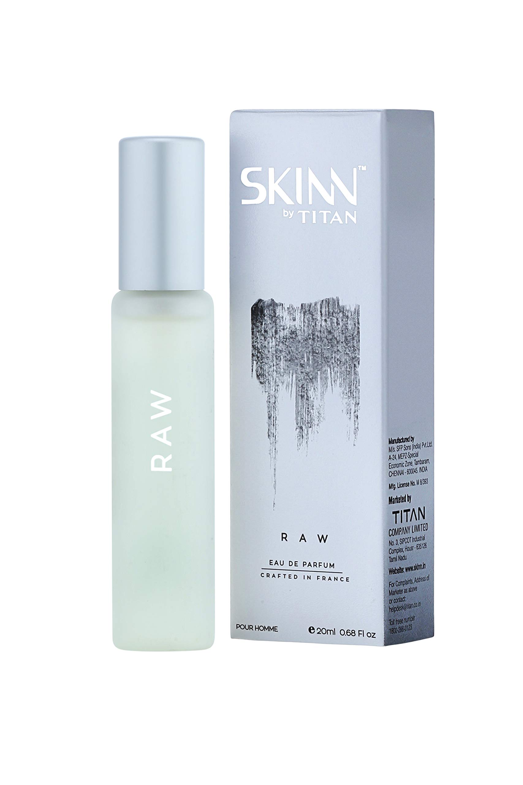 Skinn By Titan Unisex Perfume Gift Set - Raw & Celeste Long Lasting Woody Spray Fragrance (20ml x 2) | Travel Size Perfume for Men & Women | Romantic Gift for Couples | Perfect for Date Nights, Anniversaries & Special Occasions