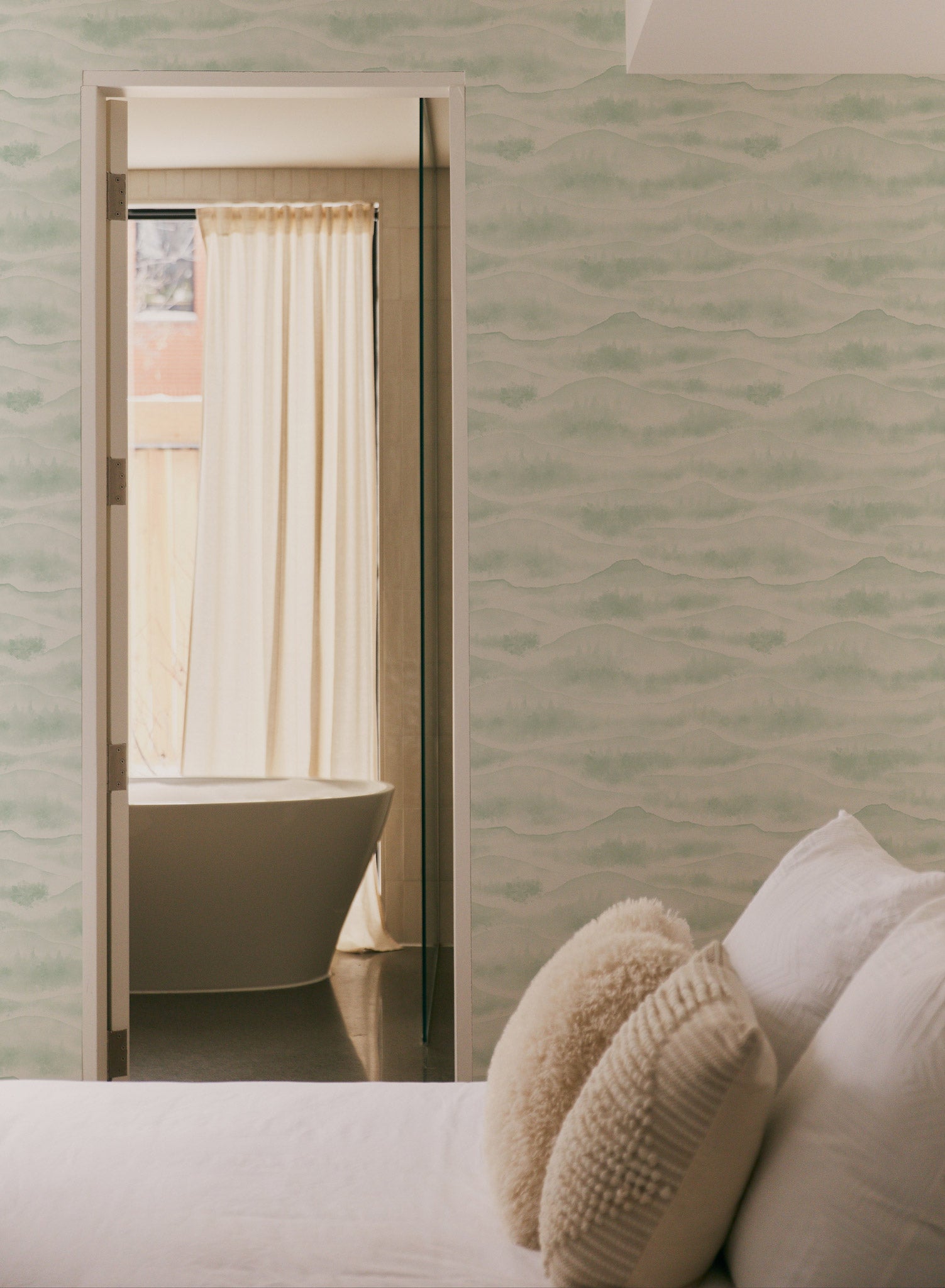 Hillside Lullaby Wallpaper - Nature Inspired Floral Wall Mural for Nursery, Bedroom & Living Room Decor