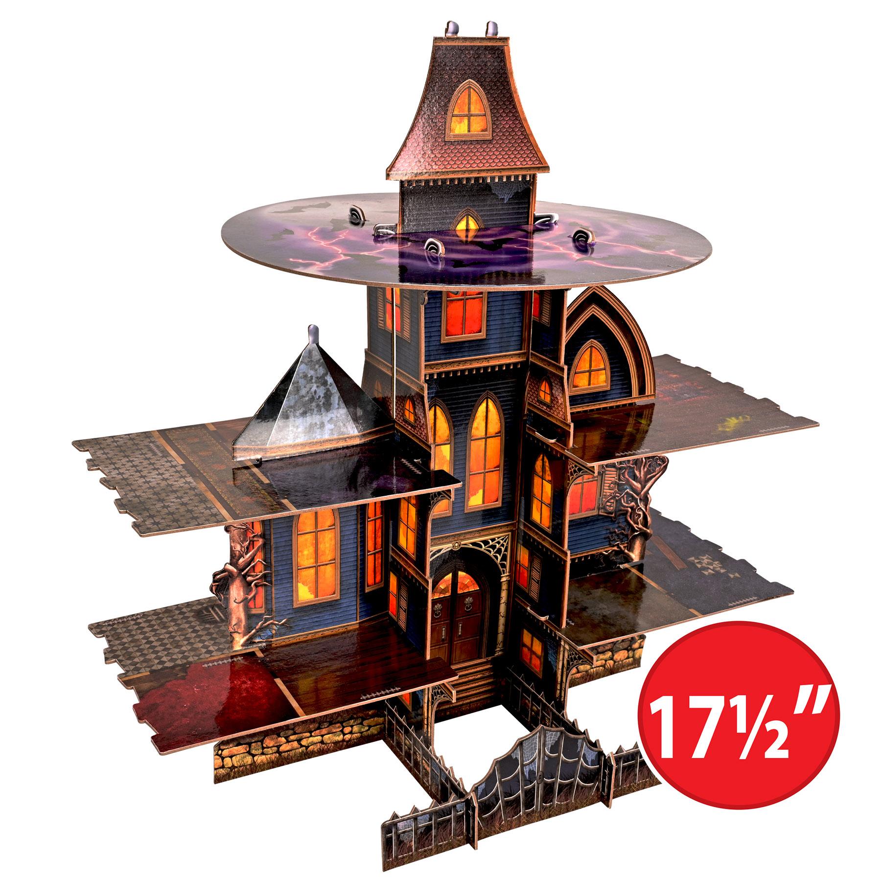 12 Pack Halloween Haunted House Cupcake Stand - Spooky Party Dessert Display for Halloween Decorations, Birthday Parties & Themed Events