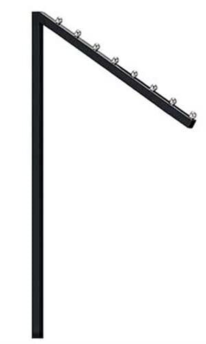 2-Pack Black Slant Arm for Clothing Rack - Interchangeable Garment Display Hooks - Perfect for Retail Stores, Boutiques & Home Closet Organization