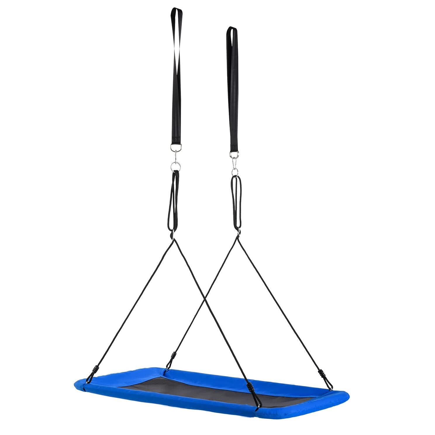 GXP Kids Tree Swing for Outdoor Play - Adjustable Ropes & Durable Metal Frame - Perfect for Backyard, Patio or Park - Blue & Black Color