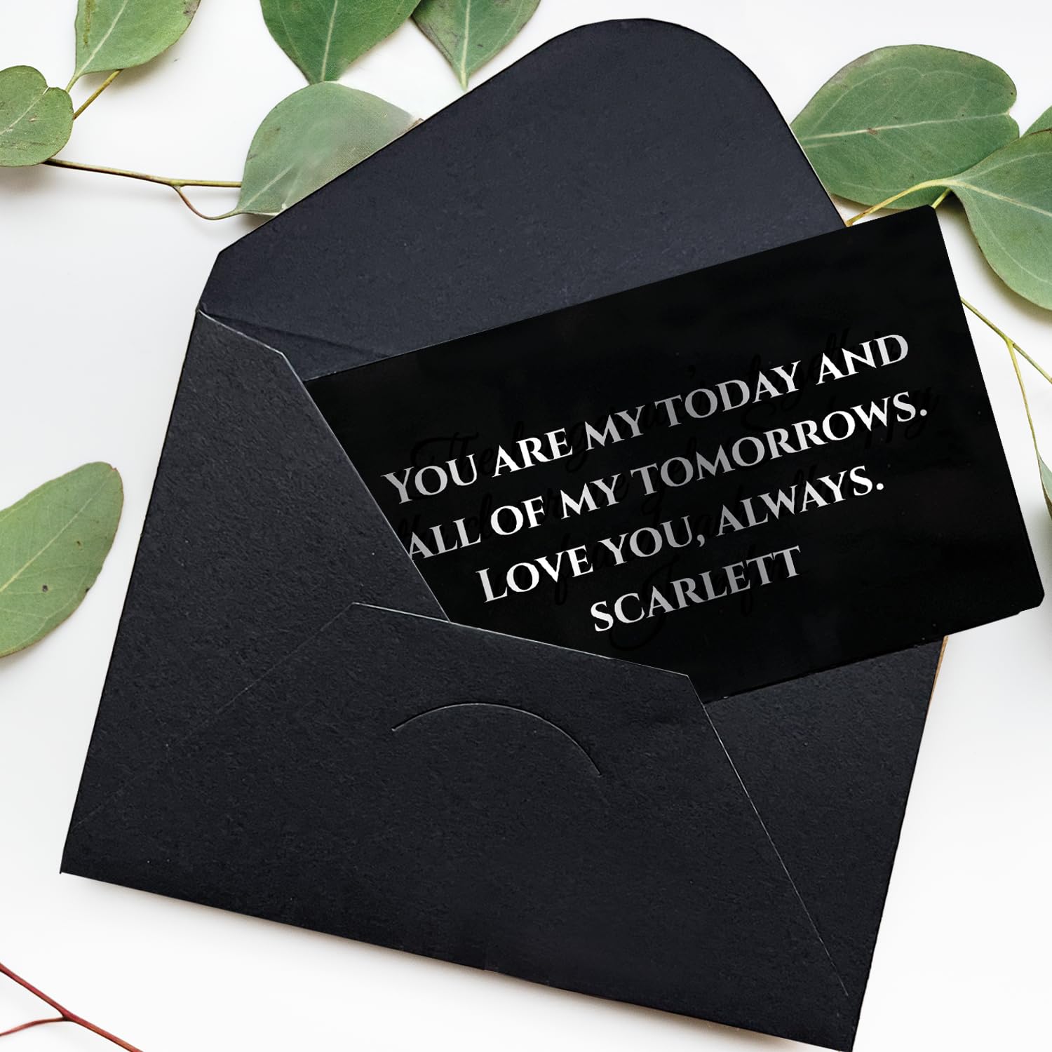 **Personalized Engraved Wallet Card - Custom I Love You Gift for Men & Women - Anniversary, Valentine's, Birthday Present for Husband/Boyfriend - Romantic Keepsake for Everyday Carry & Special Occasions**