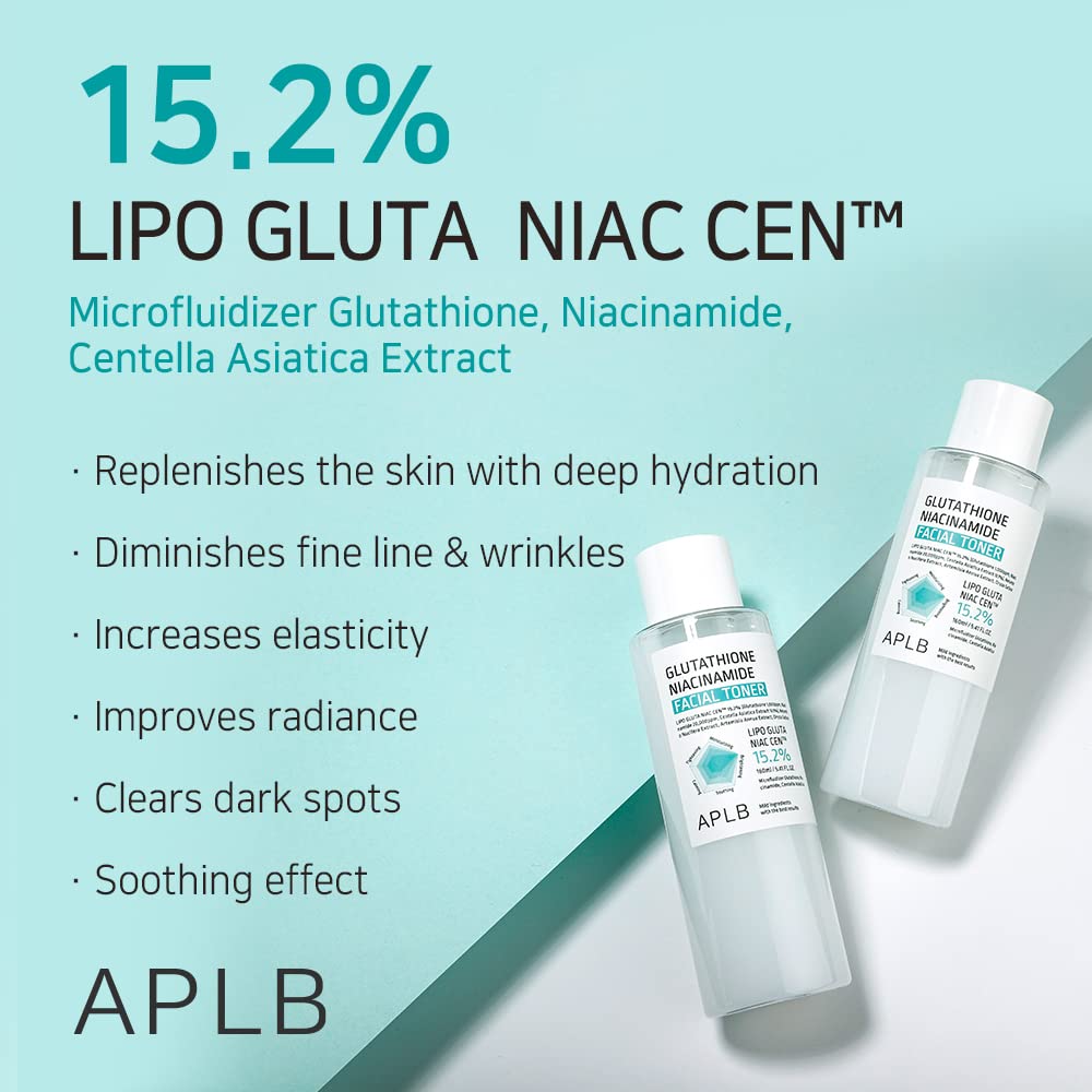 APLB Glutathione Niacinamide Toner - Korean Skincare for Moisture & Skin Texture | Brightening & Hydrating Facial Care