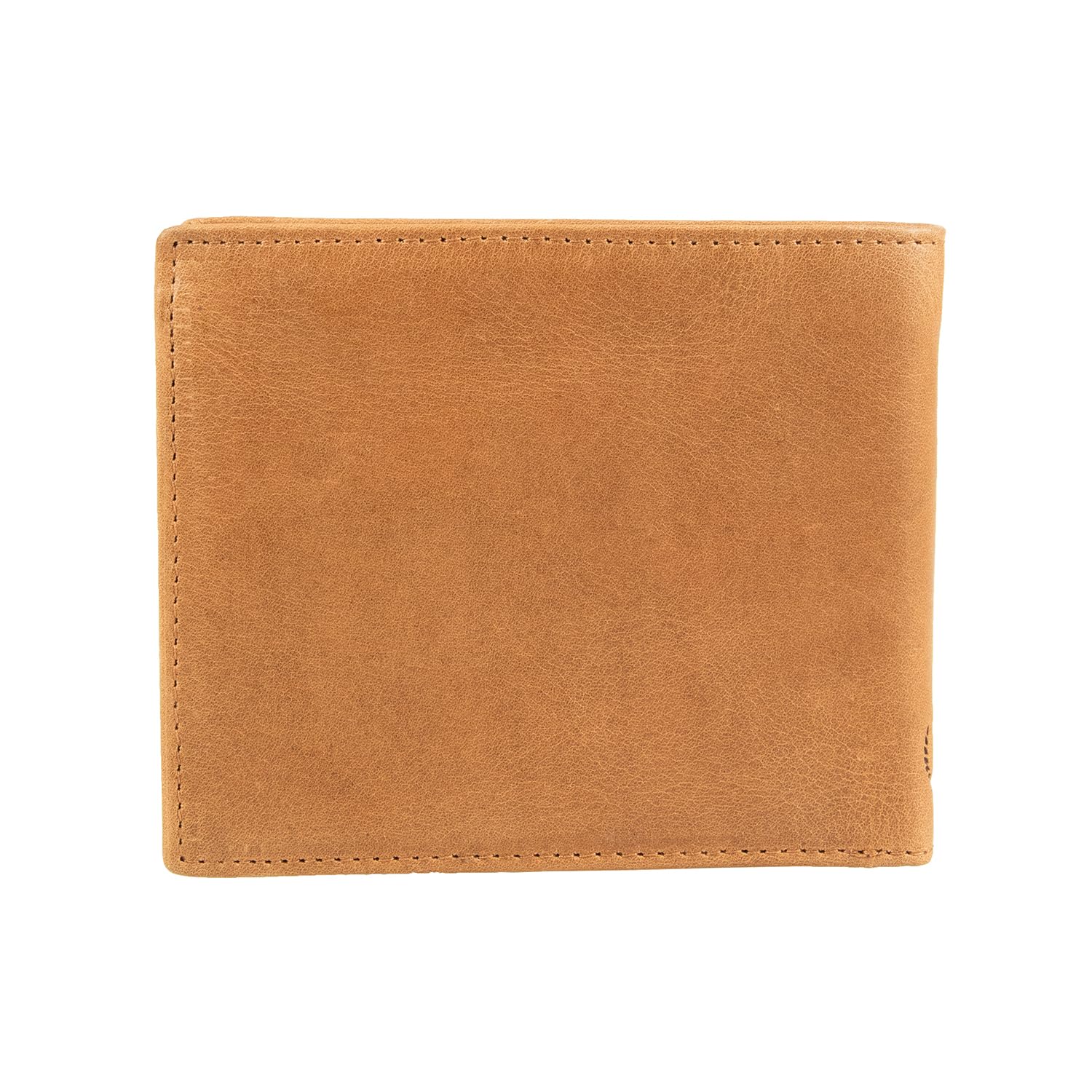 Bugatti Men's Leather Coin Purse Wallet - Slim Cognac Brown RFID Blocking Card Holder for Cash & Credit Cards | Perfect for Travel, Business & Everyday Use