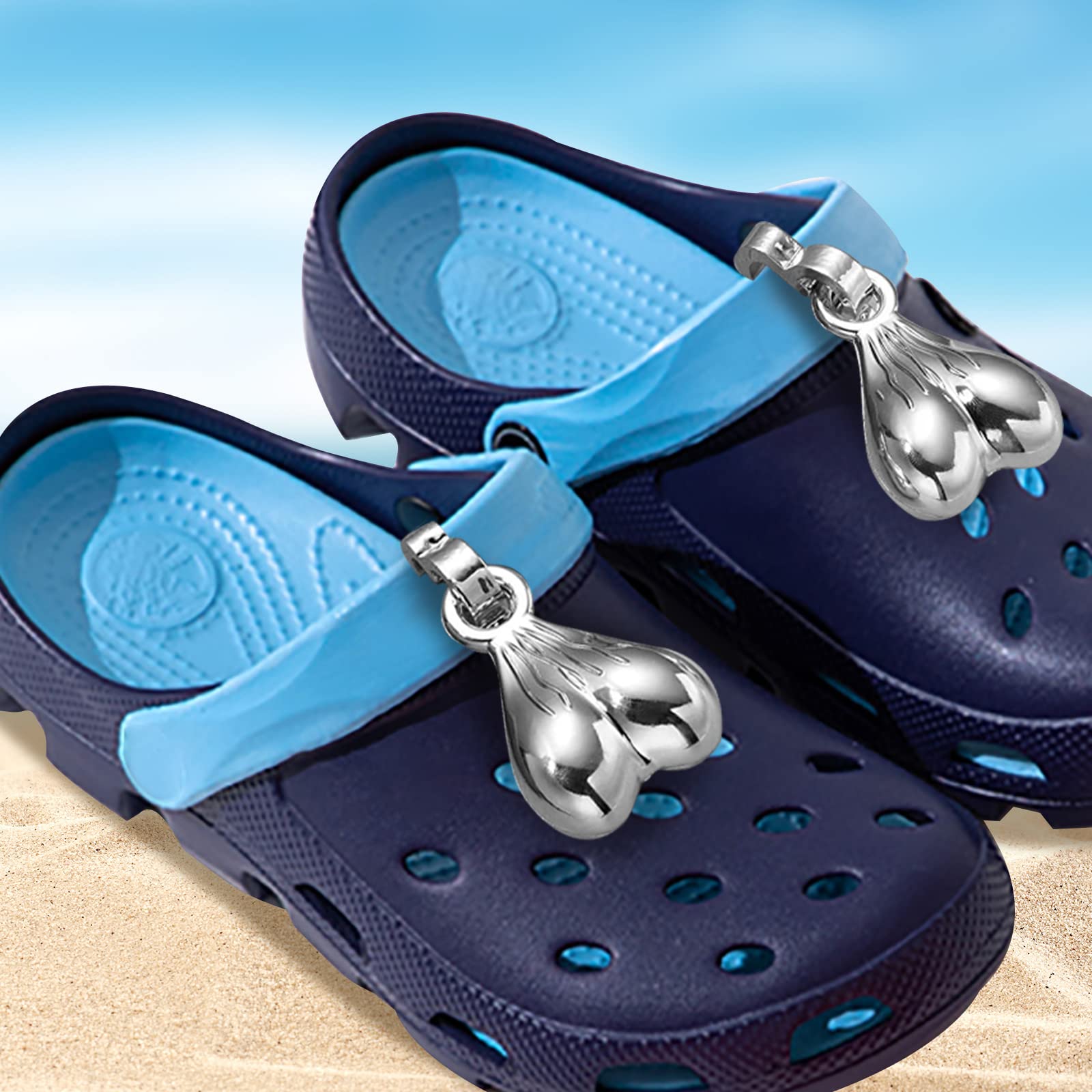 Set of 2 Funny Shoe Charms & Clips - Unique Shoe Nuts Decorations for Crocs & Shoes | Perfect Birthday & Christmas Gift for Men & Women | Great for Casual Wear, Parties & Holiday Outfits