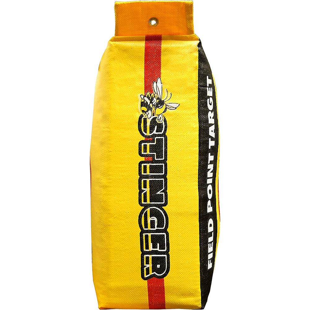 Morrell Yellow Jacket 19lb Portable Archery Target Bag - 2 Pack with 10 Bullseyes & Carry Handle for Outdoor Practice, Hunting Training & Backyard Shooting - Durable Dual-Sided Field Point Target (Yellow)