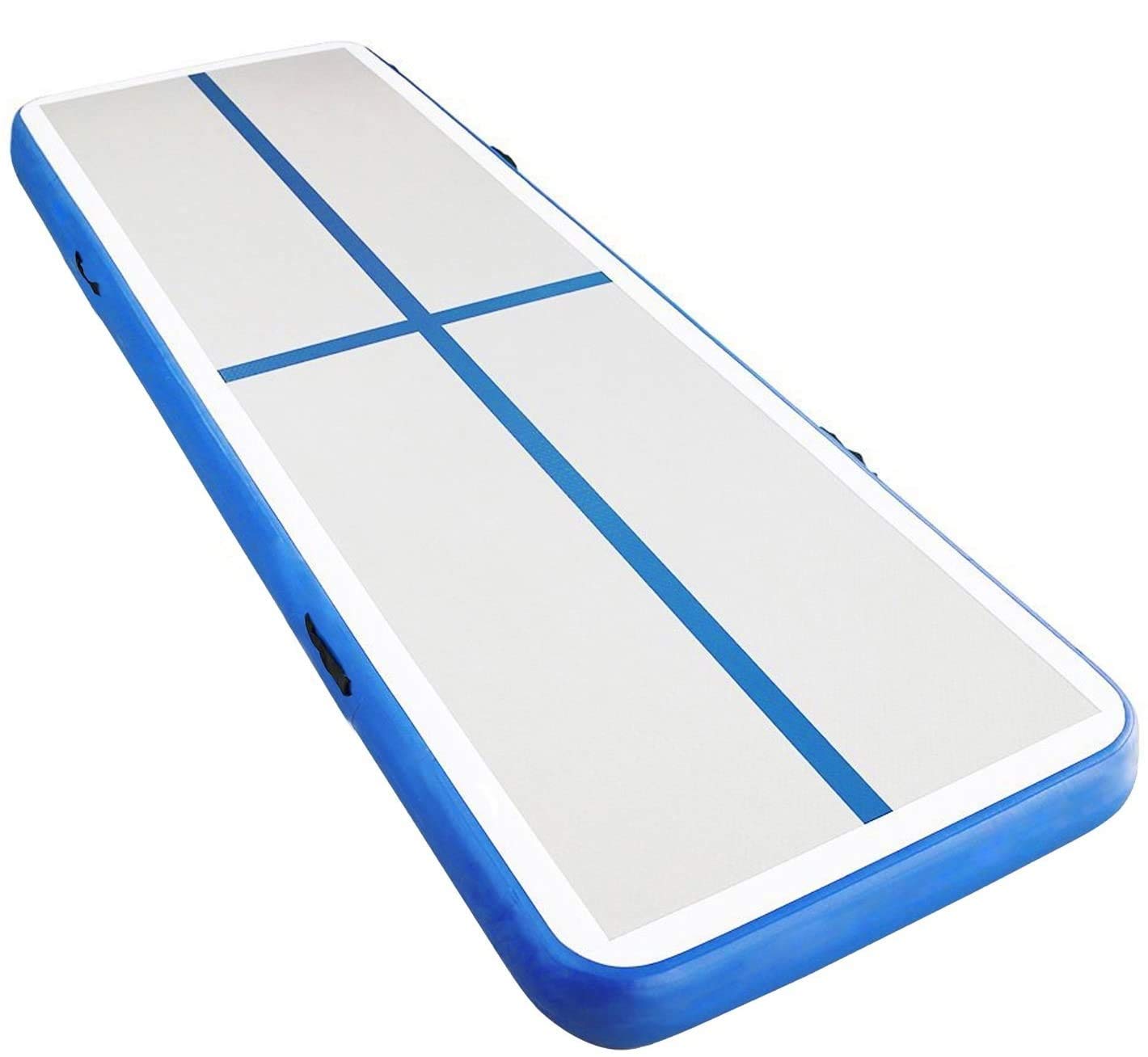 Inflatable Tumbling Air Track Mat - Foldable Gym Floor for Gymnastics, Cheerleading & Home Workouts - Perfect for Indoor Training & Kids Play Area