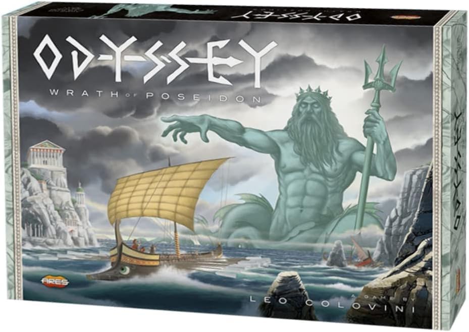 Ares Games Odyssey: Wrath of Poseidon - Strategic Board Game for Adults & Families | Ancient Greek Mythology Adventure | Perfect for Game Nights & Parties